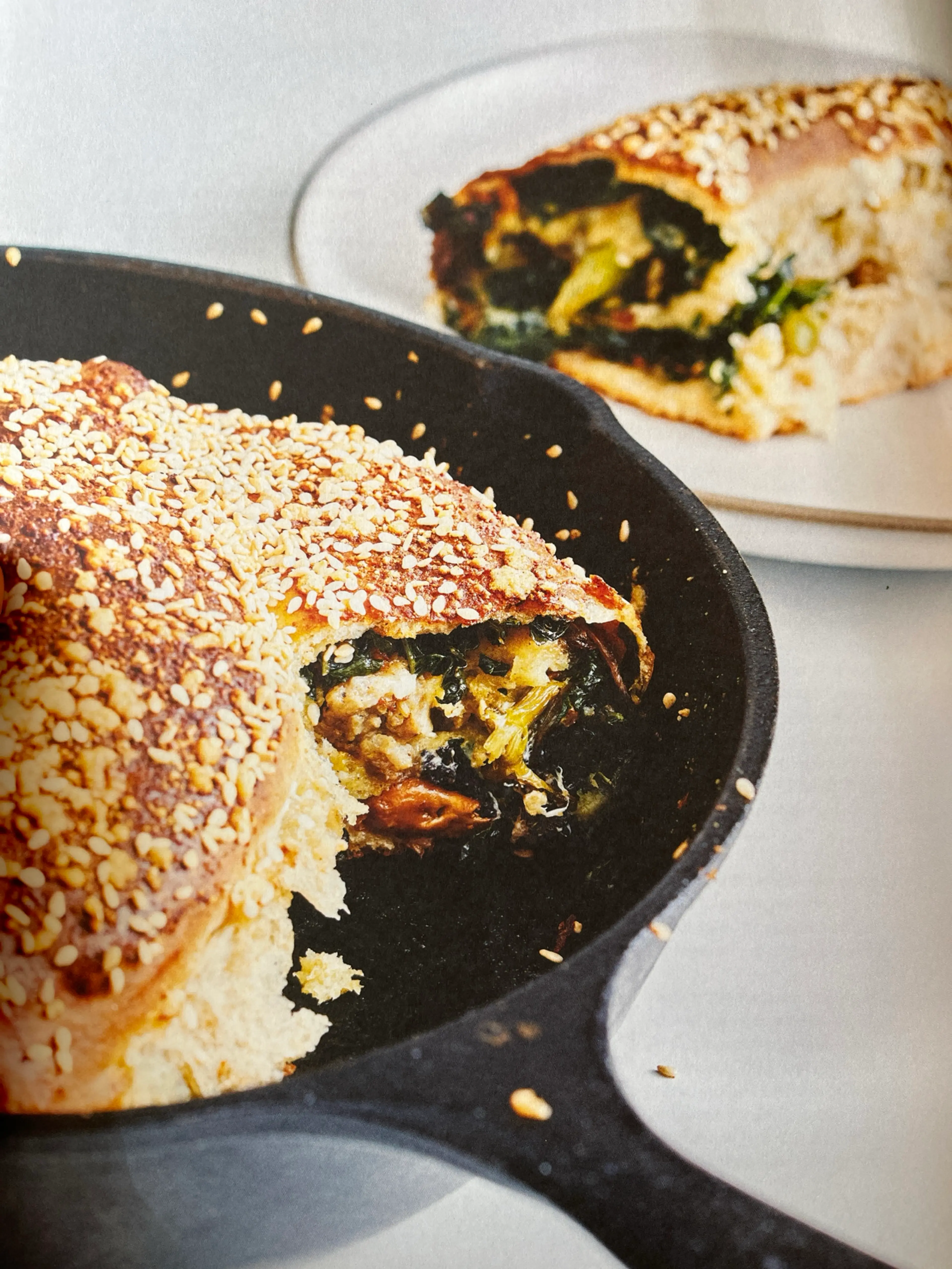 Savory Morning Bun with Sausage, Fontina, and Broccoli Rabe