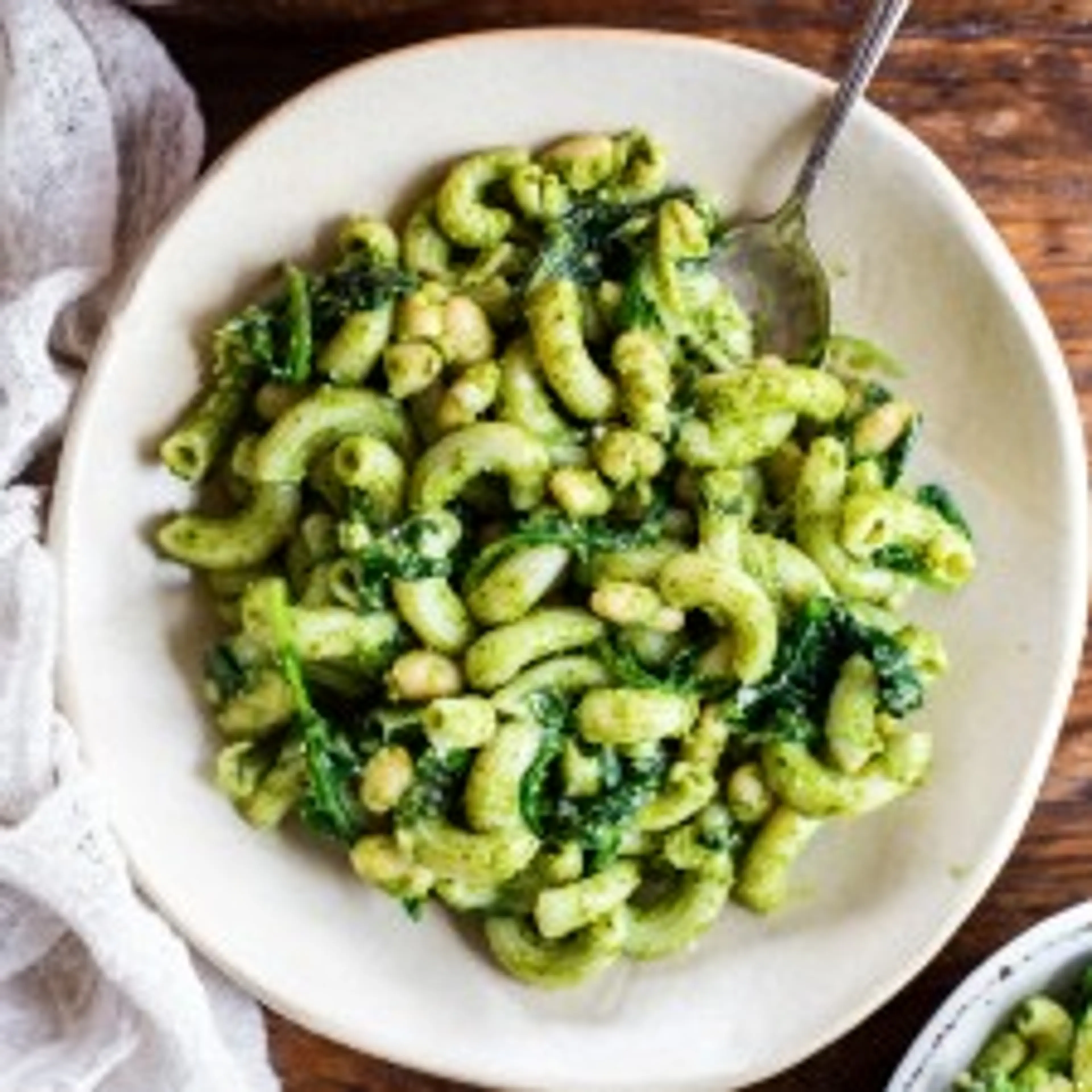 Easy White Bean Pesto Pasta