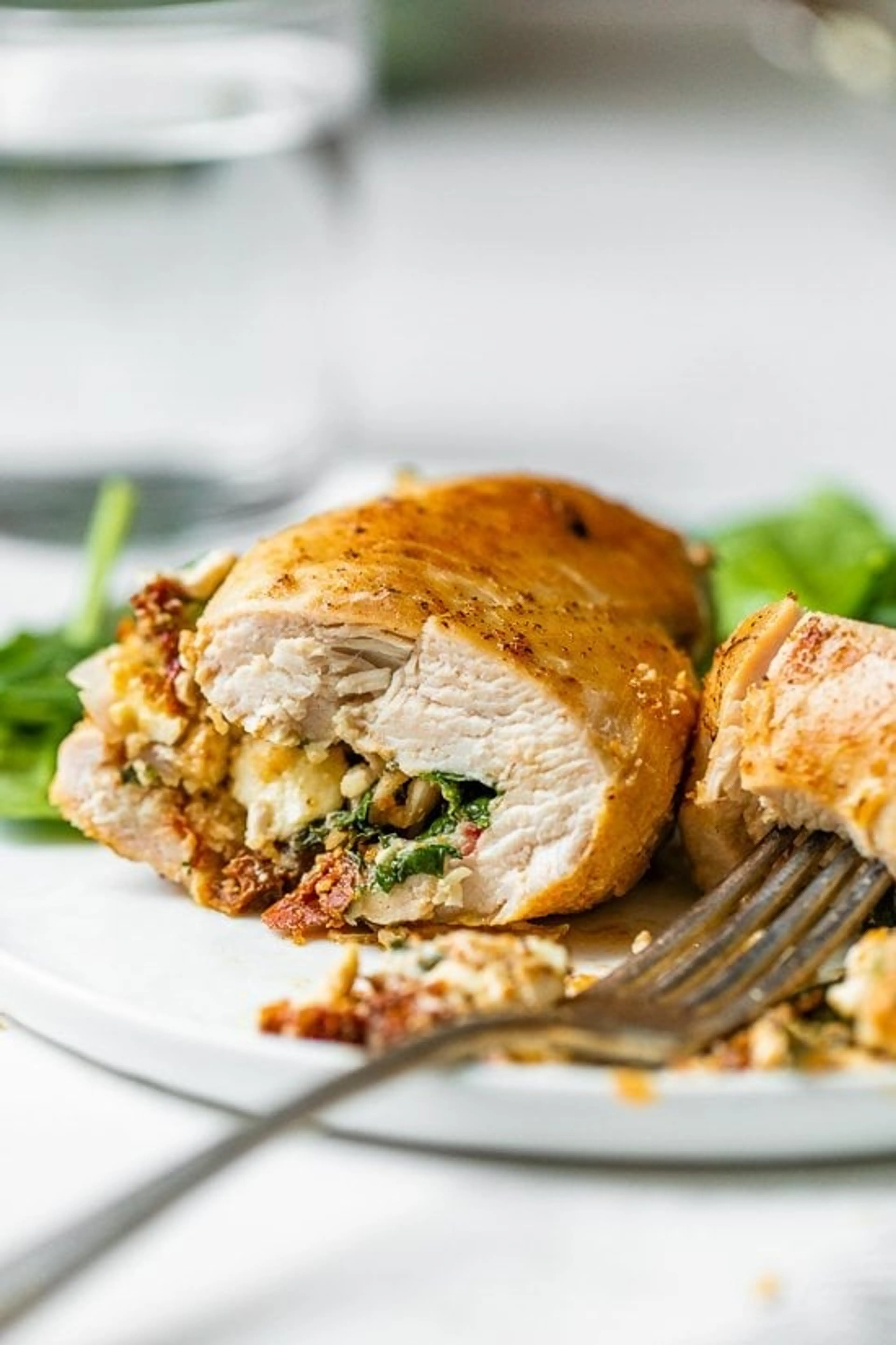 Spinach Tomato Feta Stuffed Chicken Breast