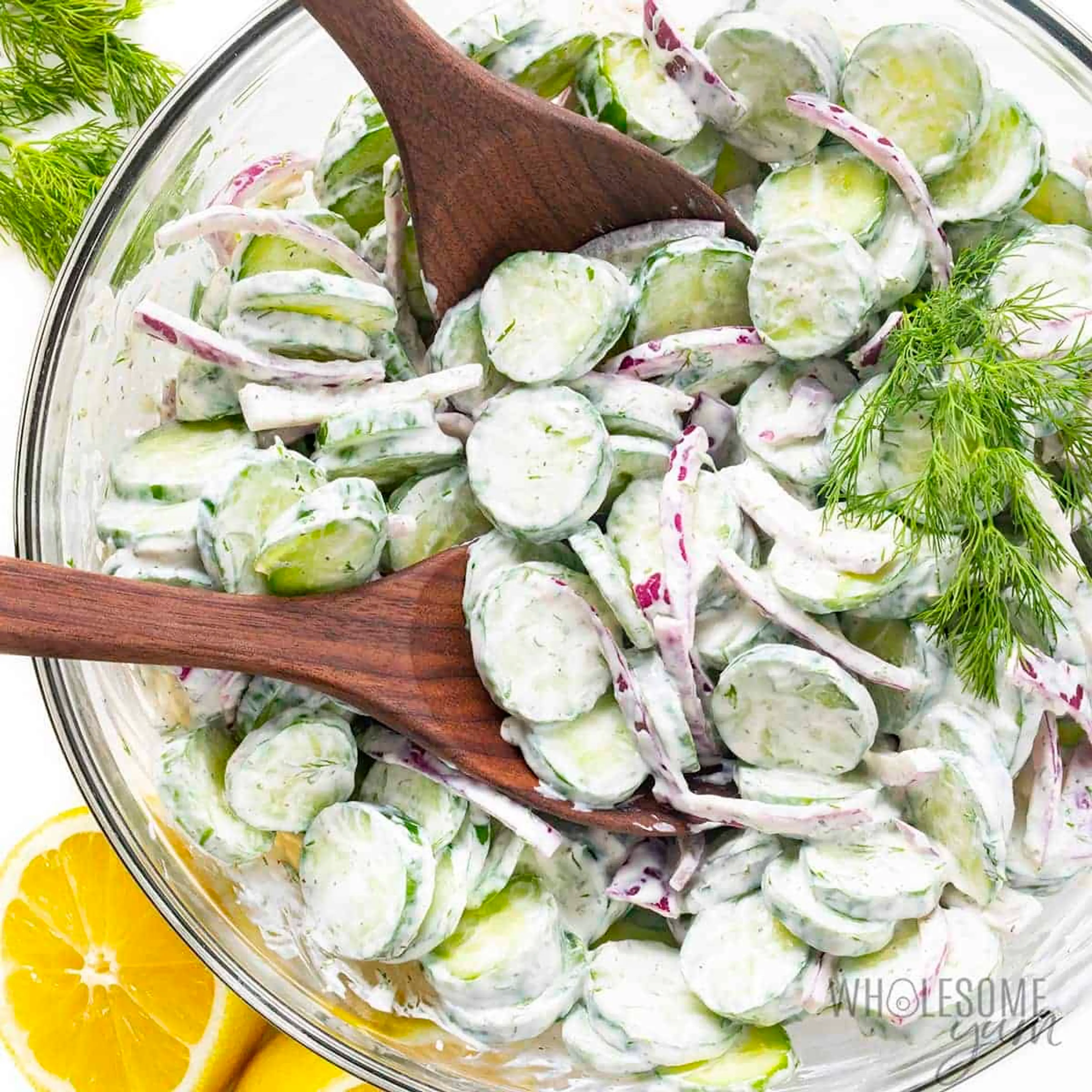 Creamy Cucumber Salad With Sour Cream