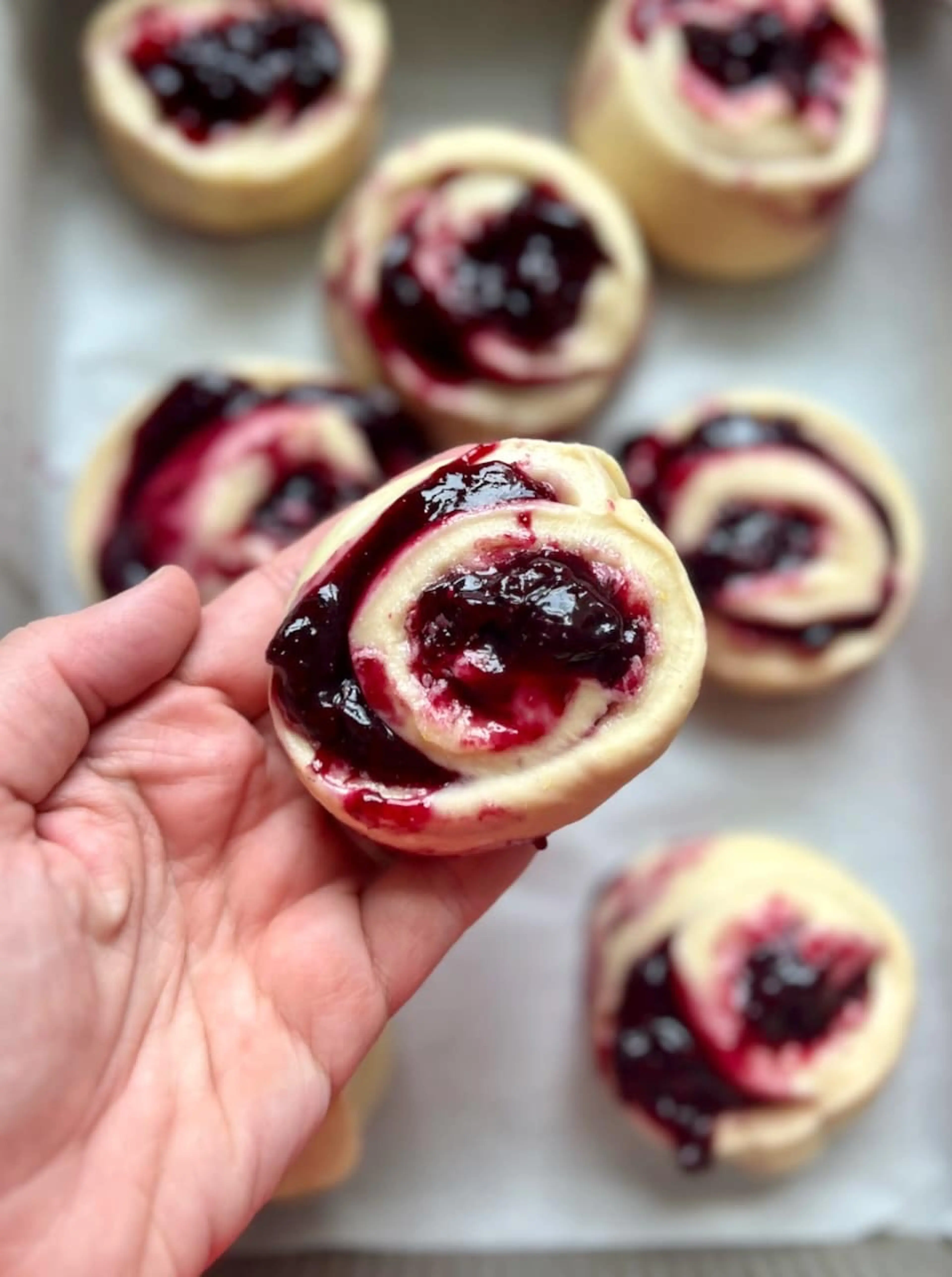 Blueberry Lemon Sourdough Sweet Rolls