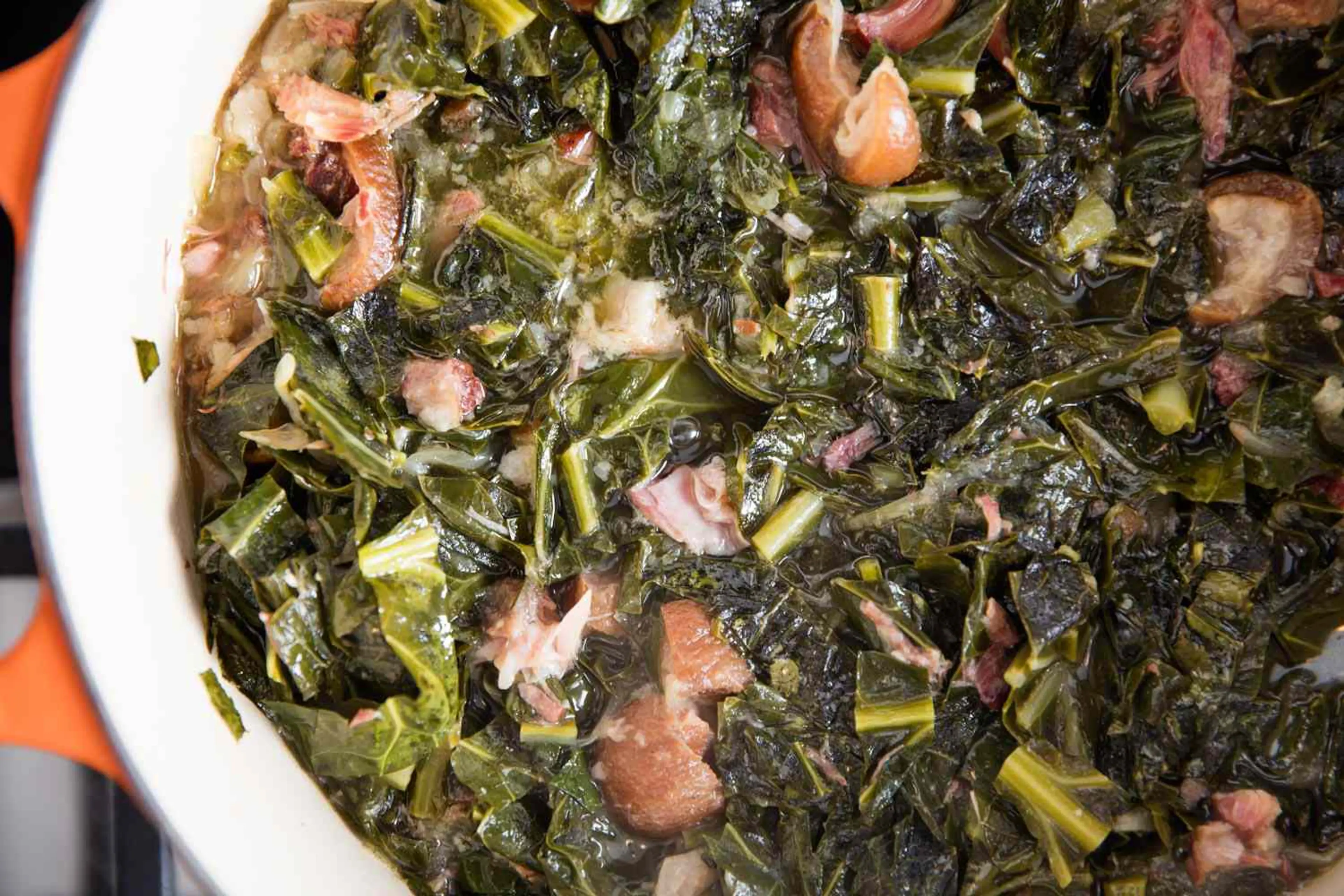 Braised Collard Greens With Ham Hocks Recipe