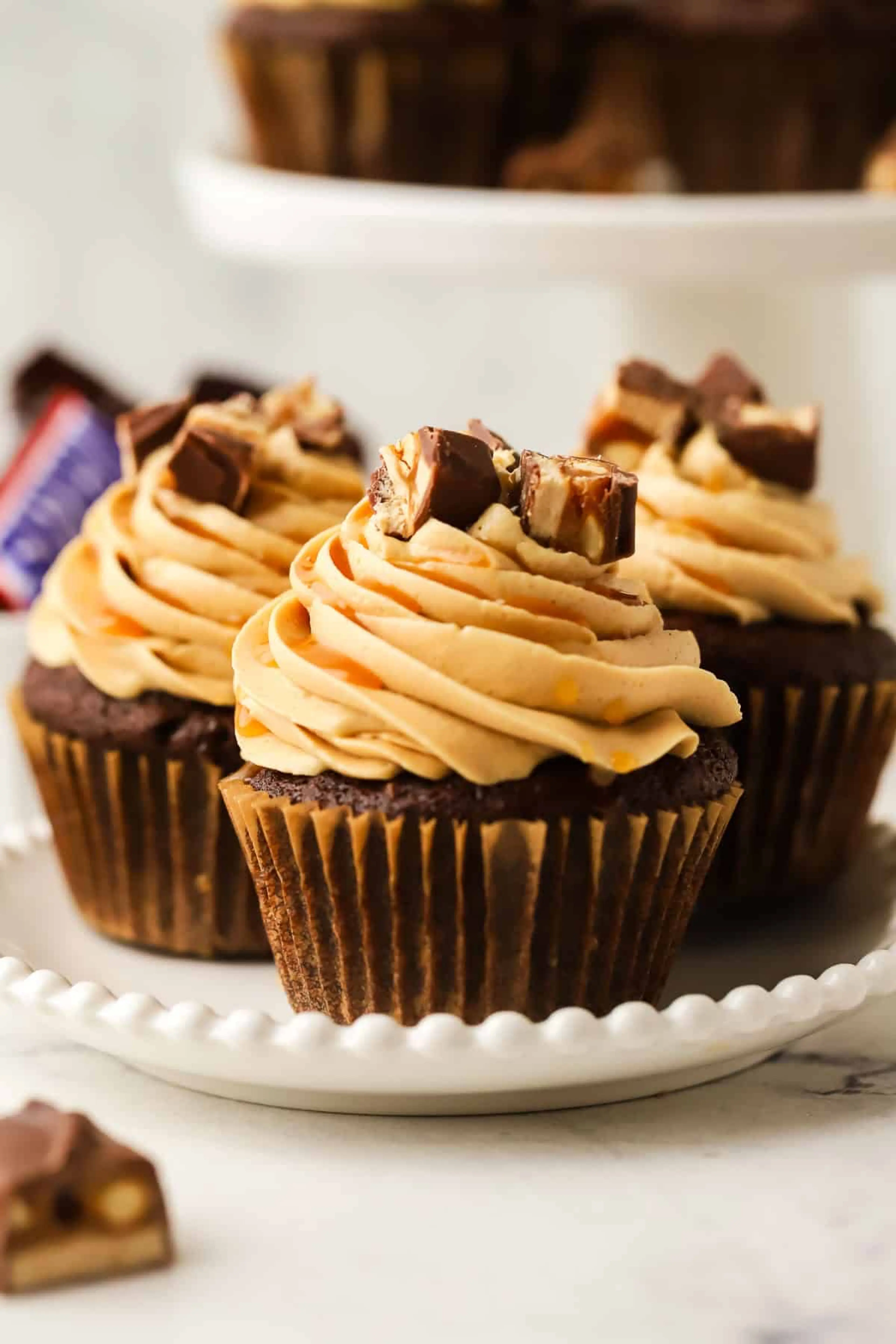 Snickers Cupcakes (Small Batch)