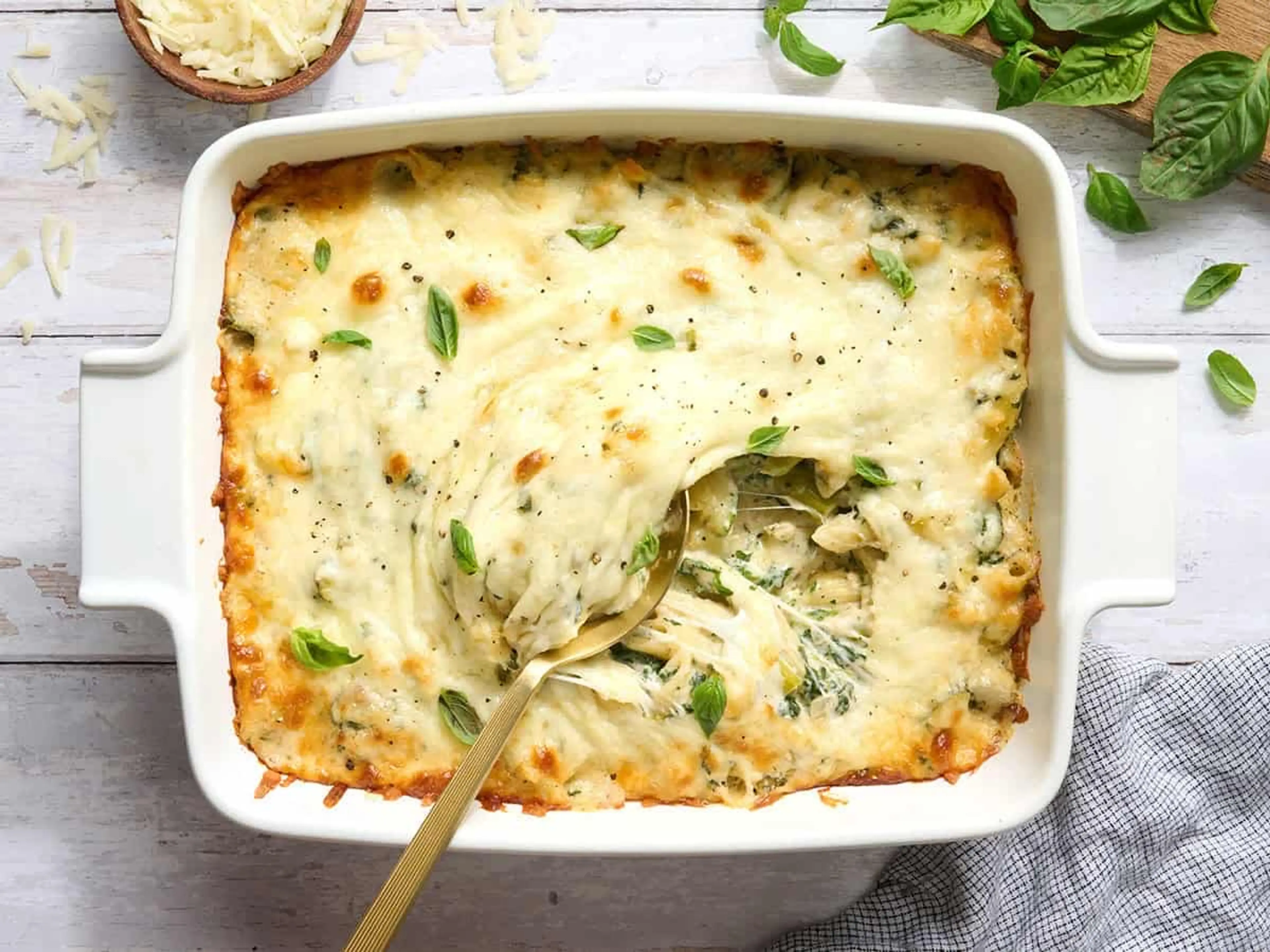 Baked Pasta with Spring Veggies