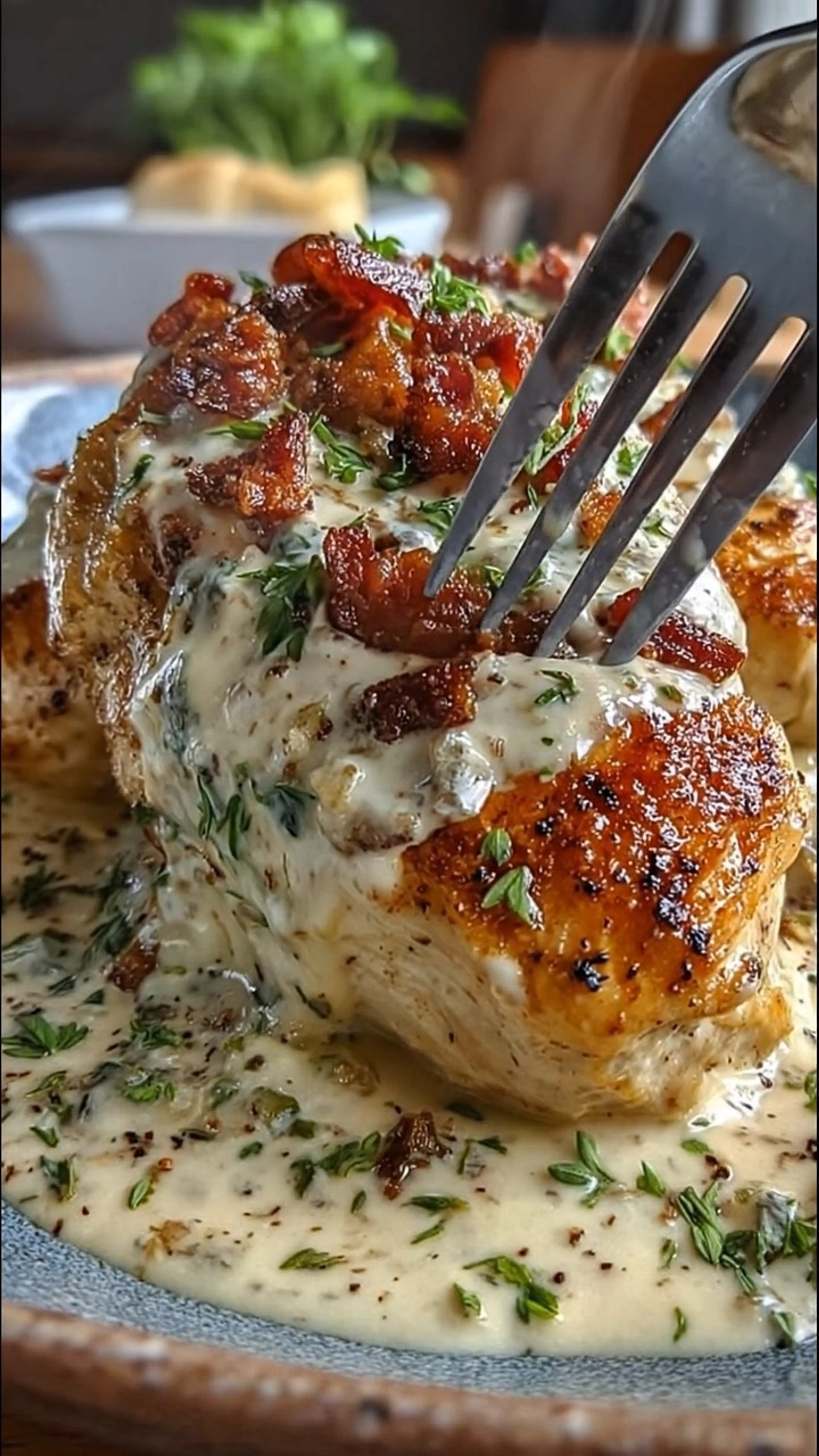 Creamy Bacon Blue Cheese Chicken
