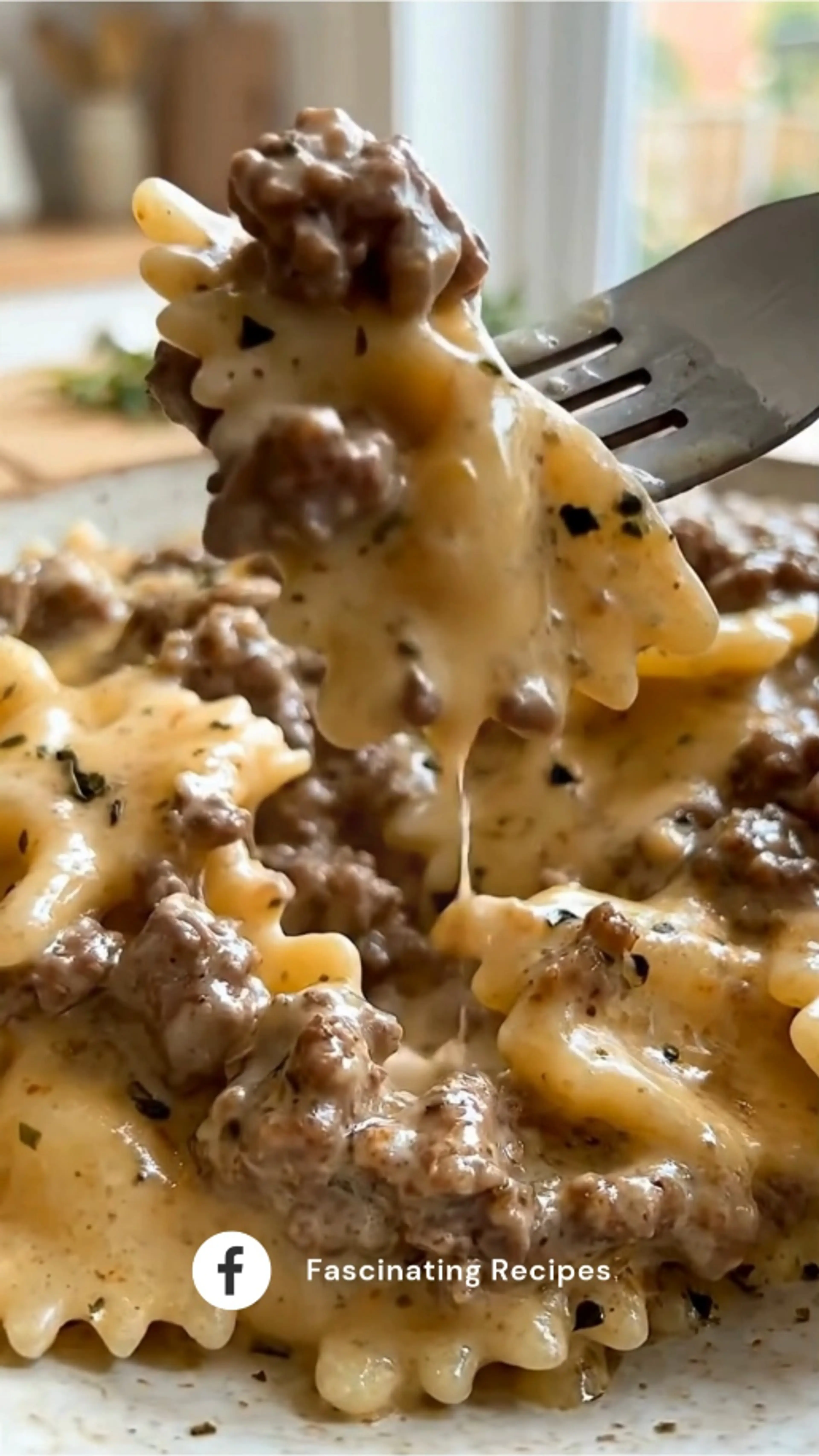 Creamy Beef and Bowtie Pasta