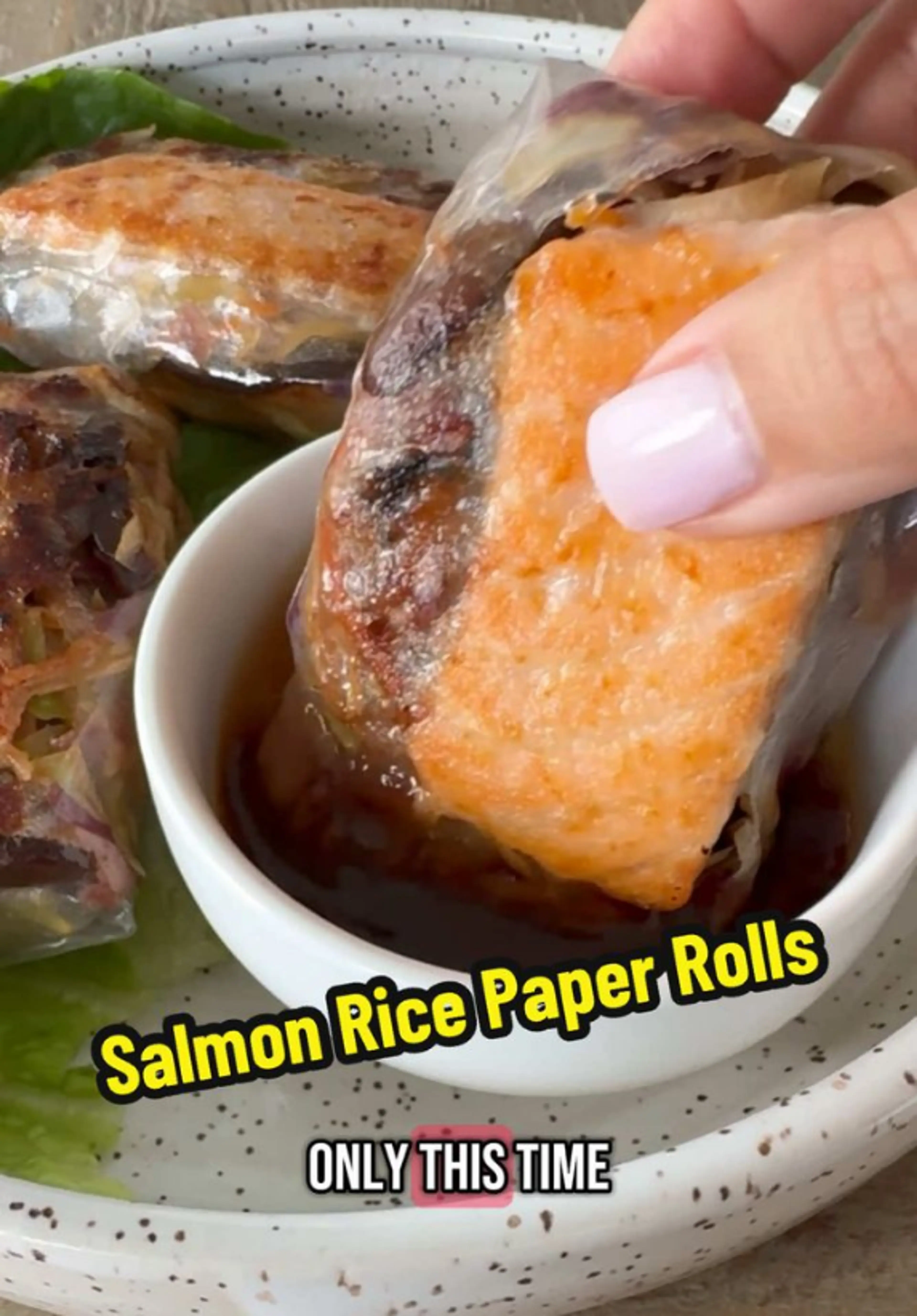 Salmon Spring Rolls