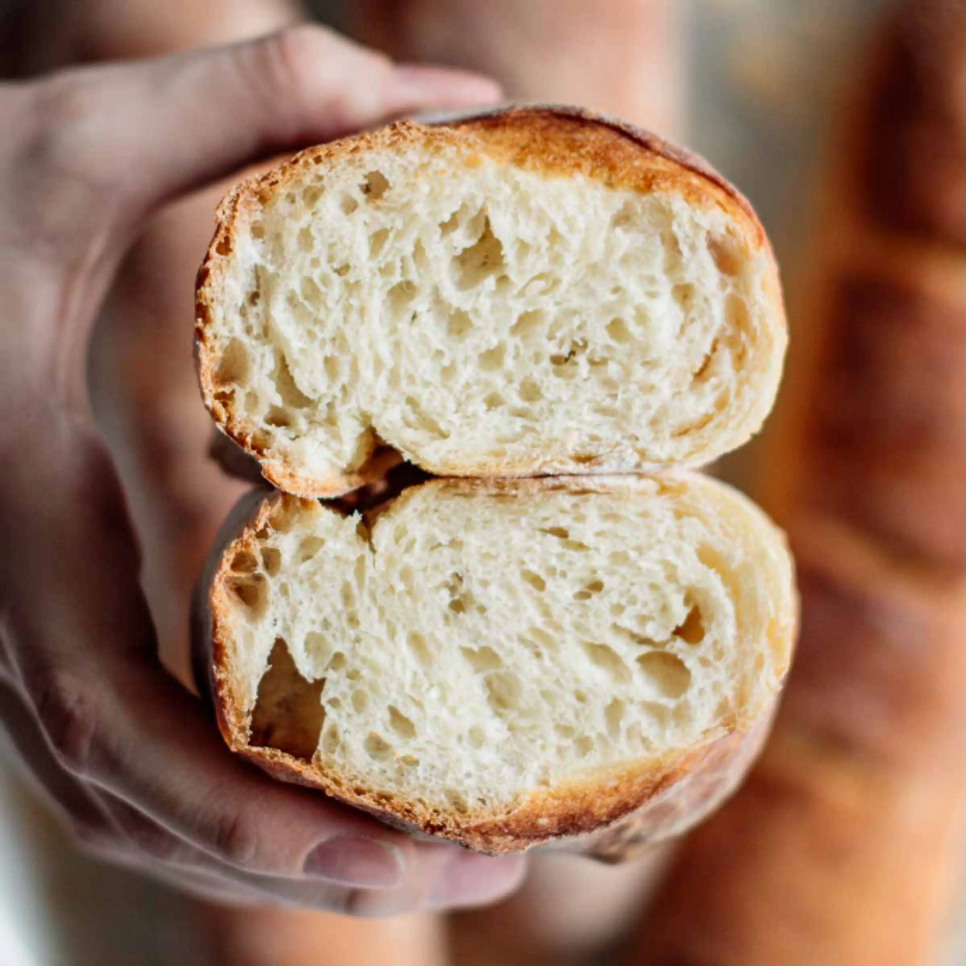 Authentic Crusty French Baguette (with poolish)