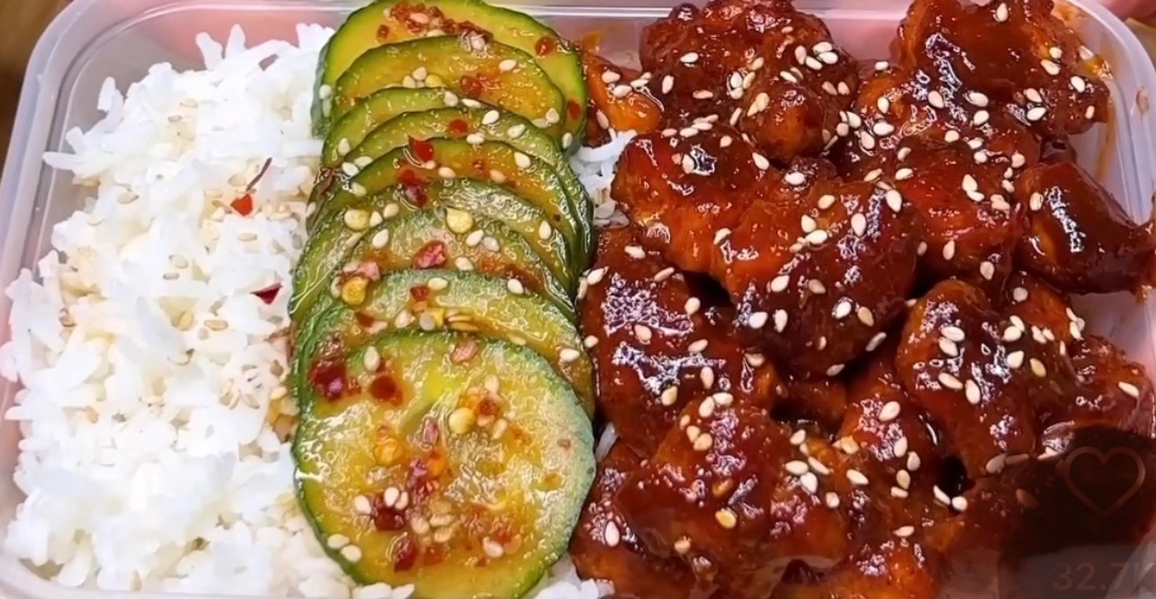 Korean Fried Chicken With Pickled Cucumbers