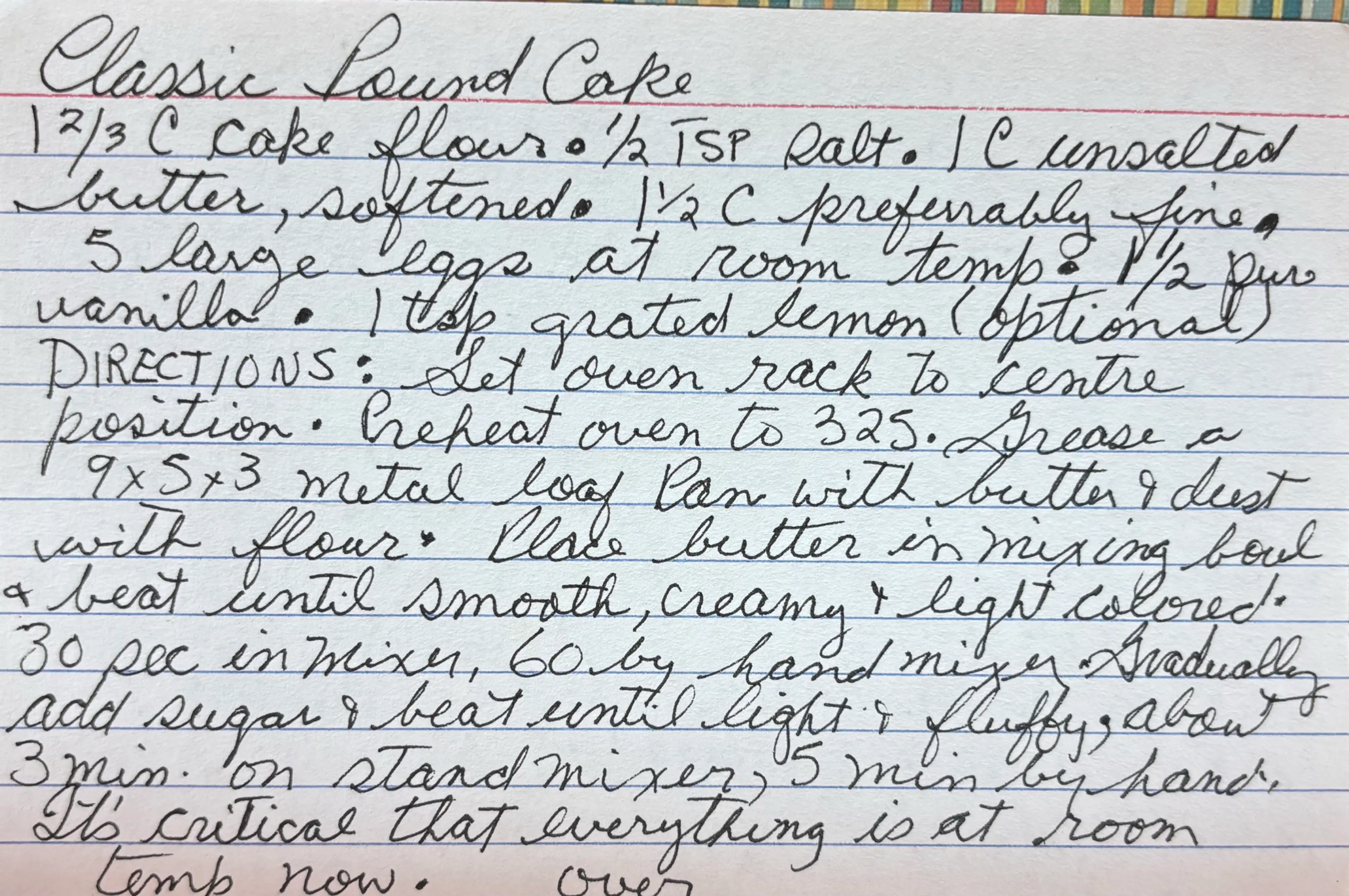 Classic Pound Cake