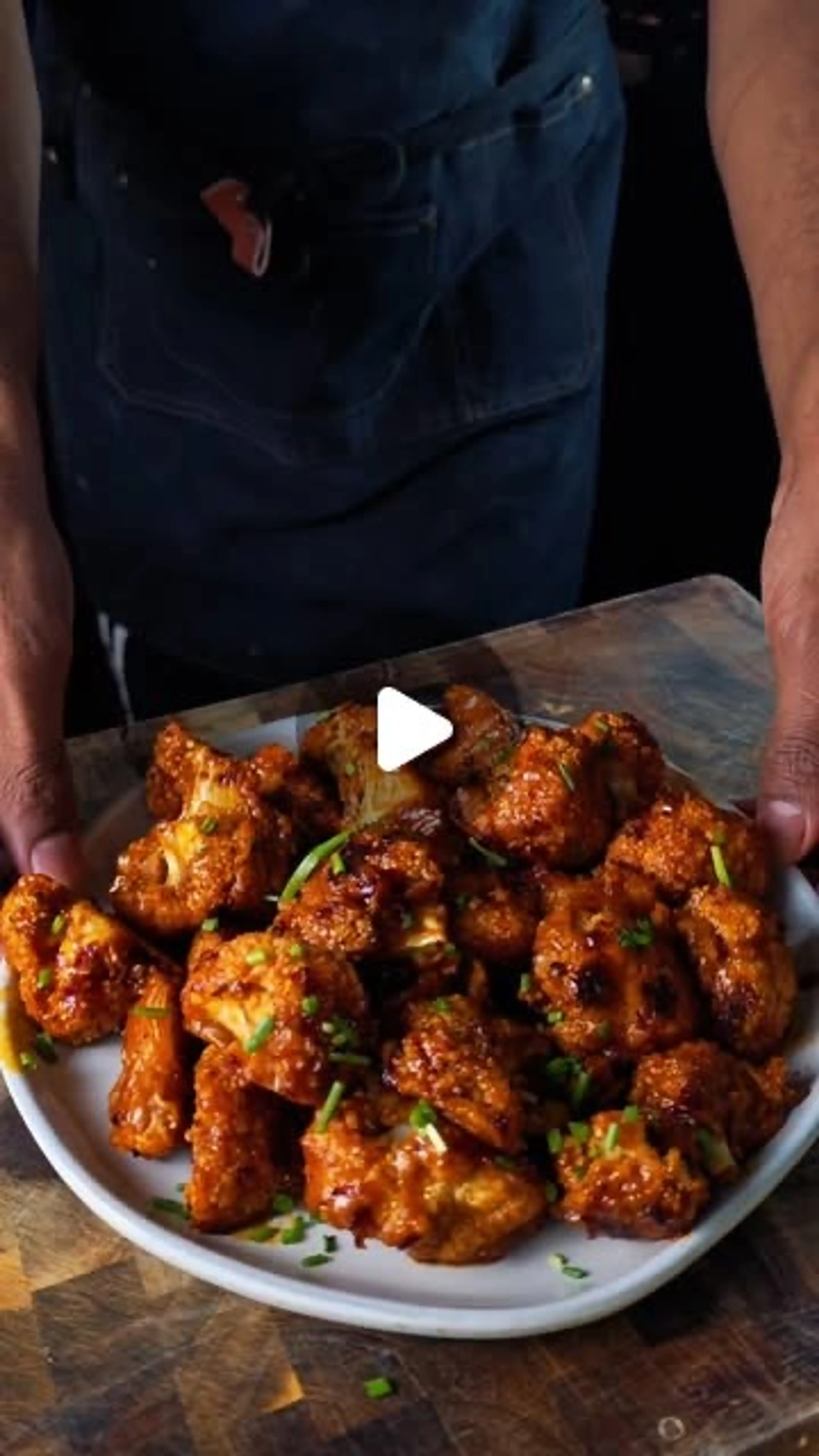 Maple Harissa Glazed Cauliflower Wings