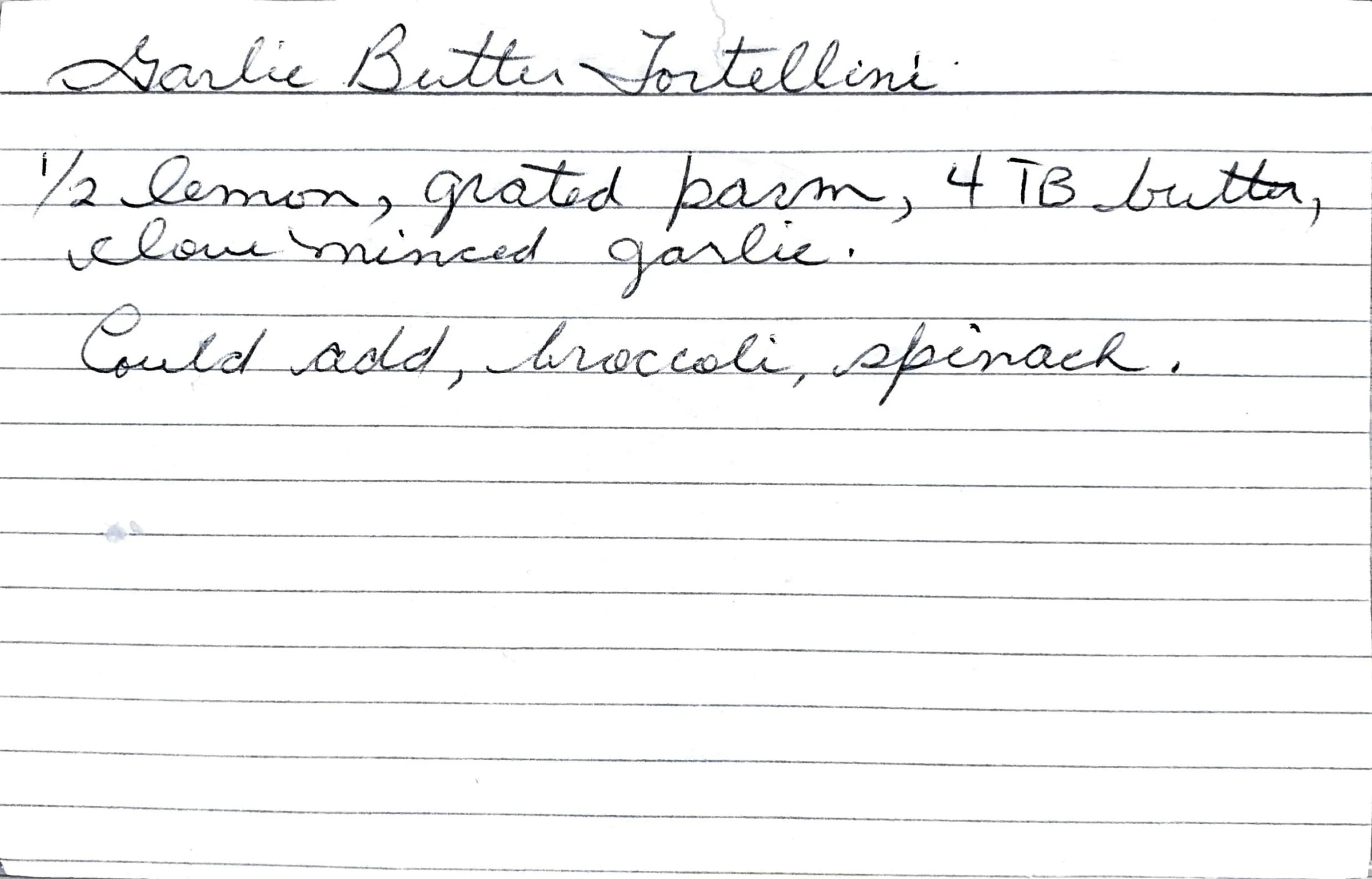 Garlic Butter Tortellini