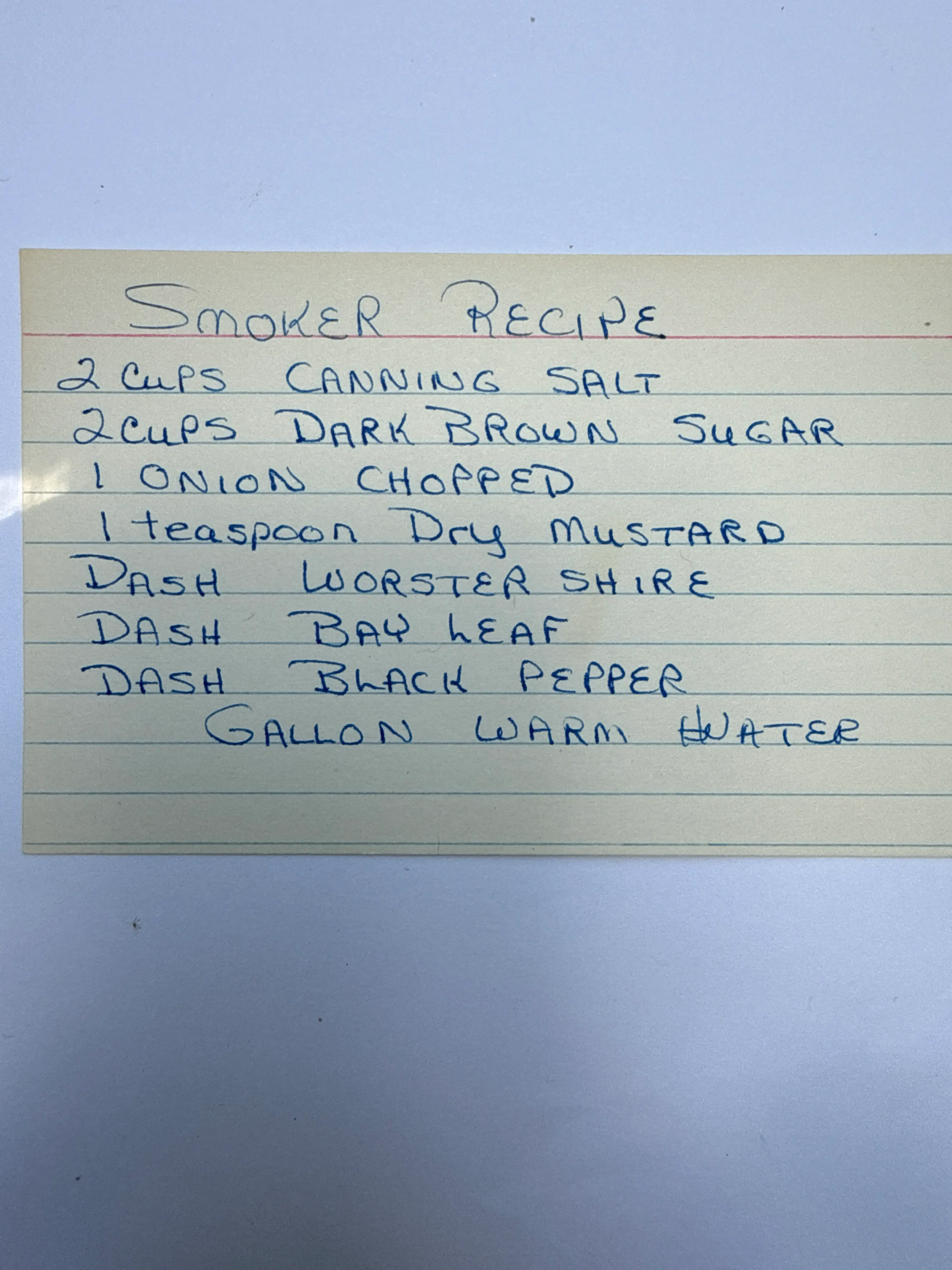 Smoker Recipe