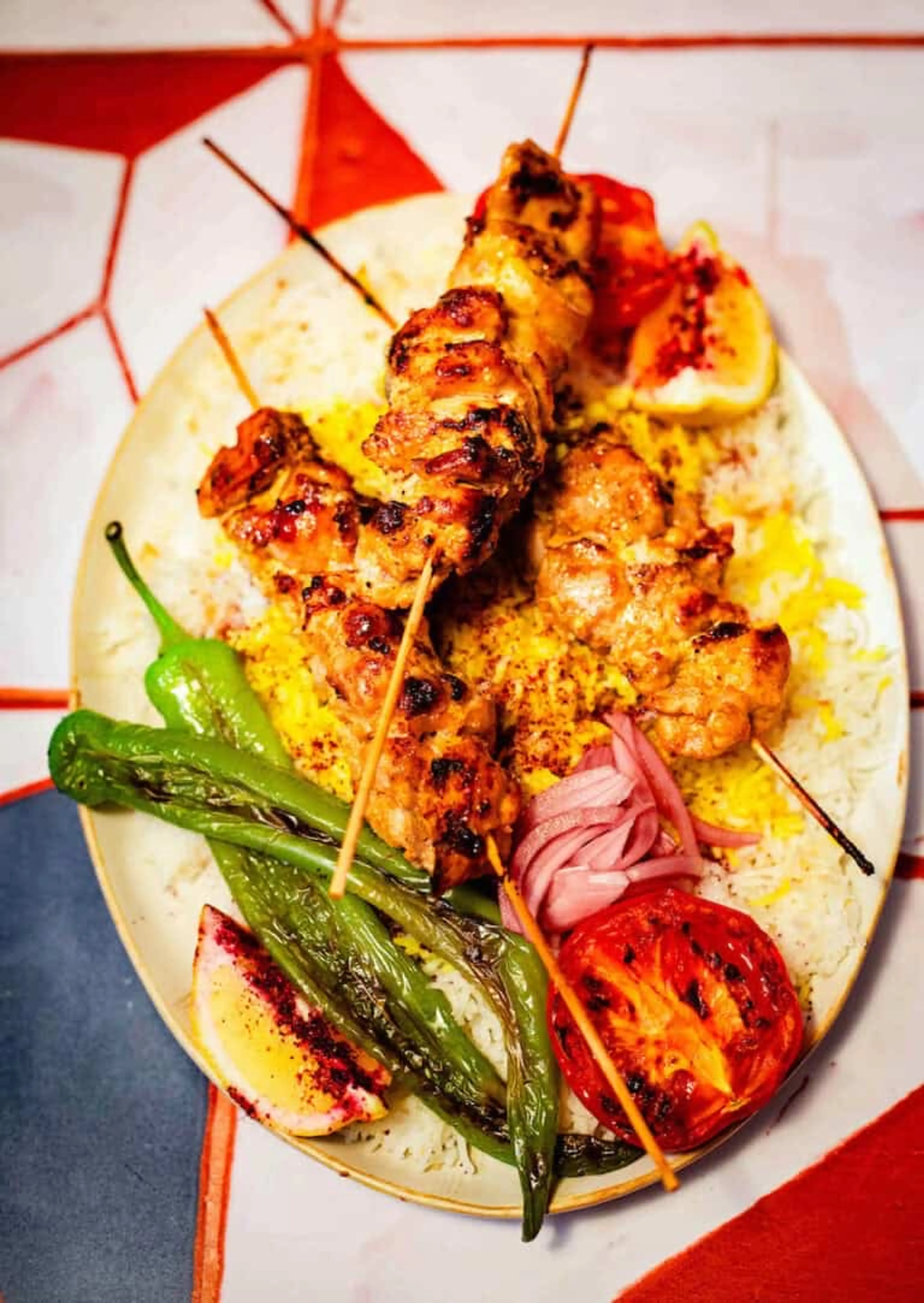 Joojeh Kebab - Persian Grilled Chicken Kebabs