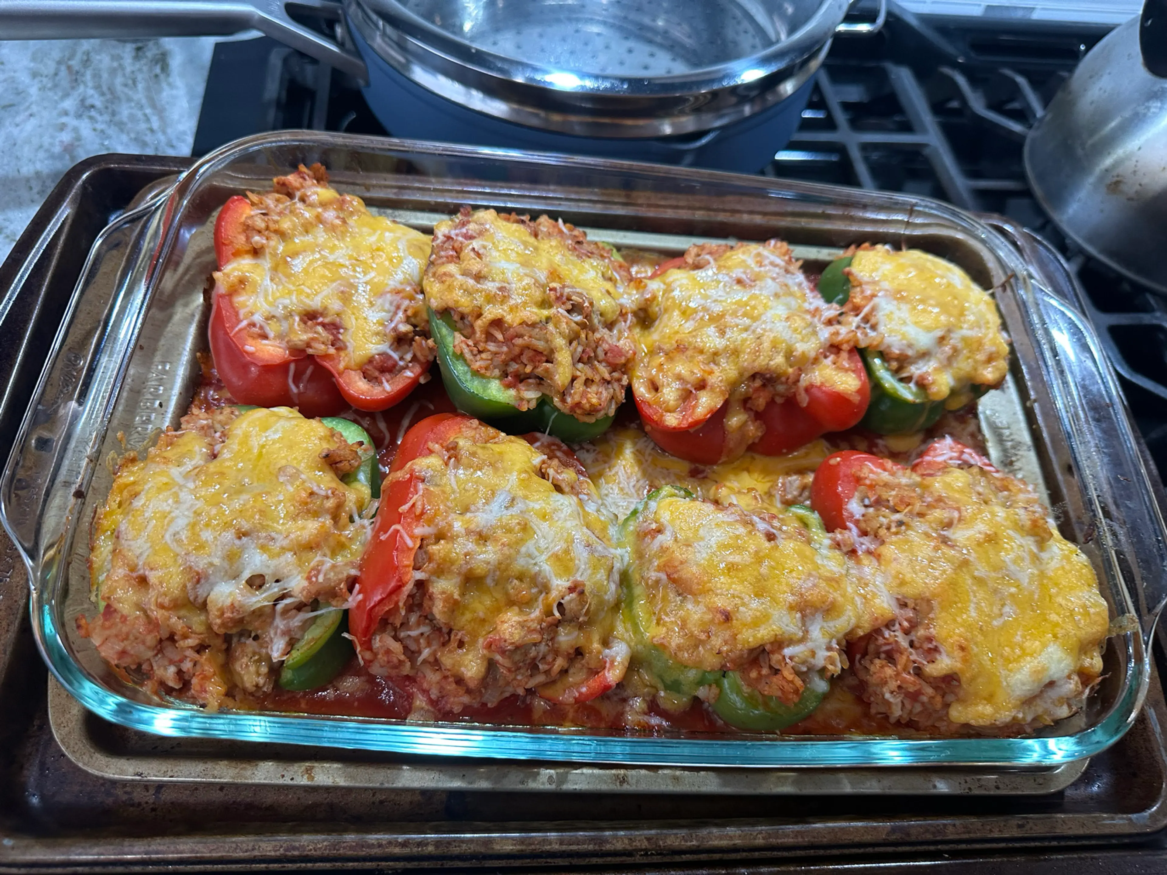 Chicken and Rice Stuffed Peppers