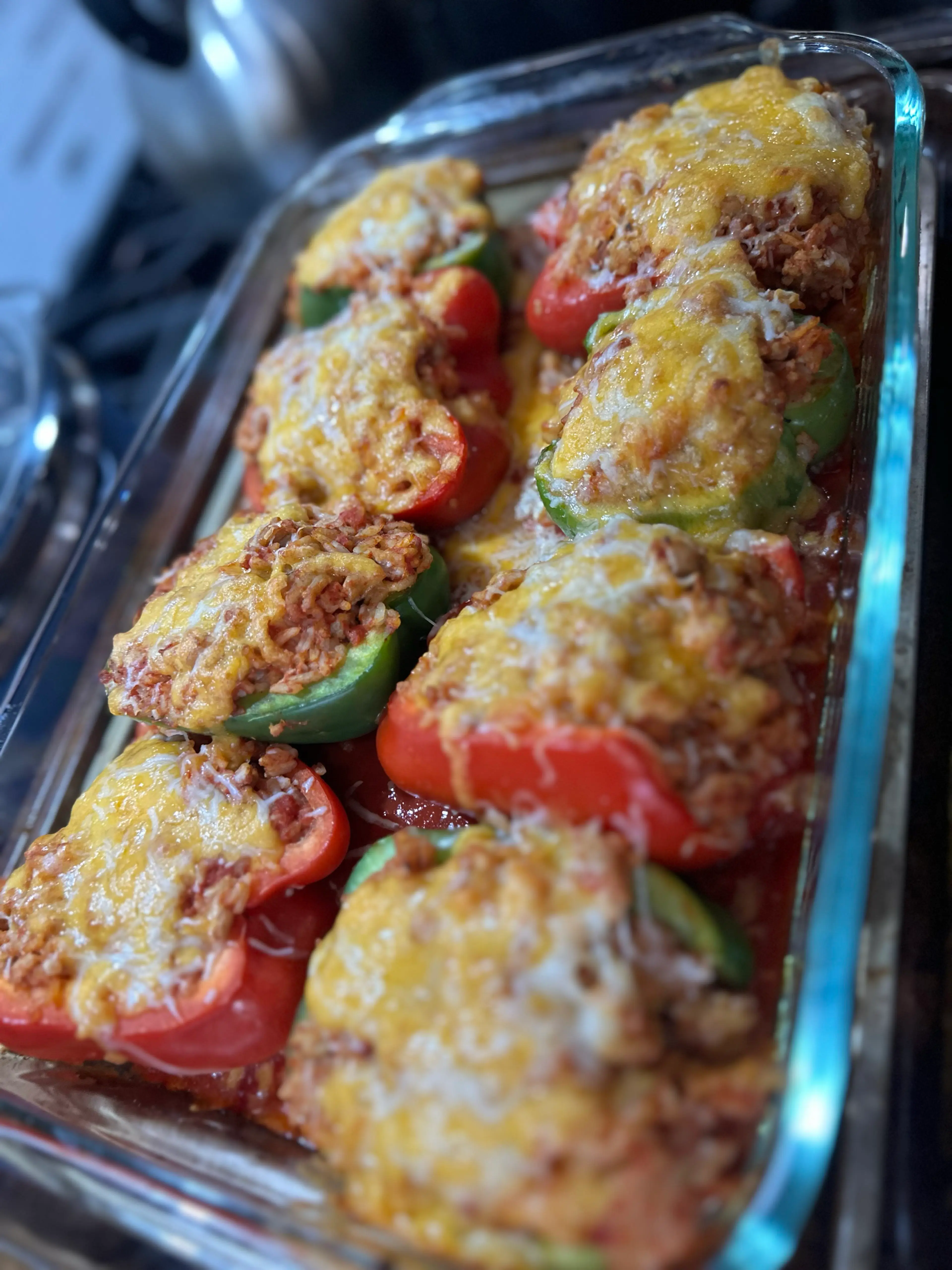 Chicken and Rice Stuffed Peppers