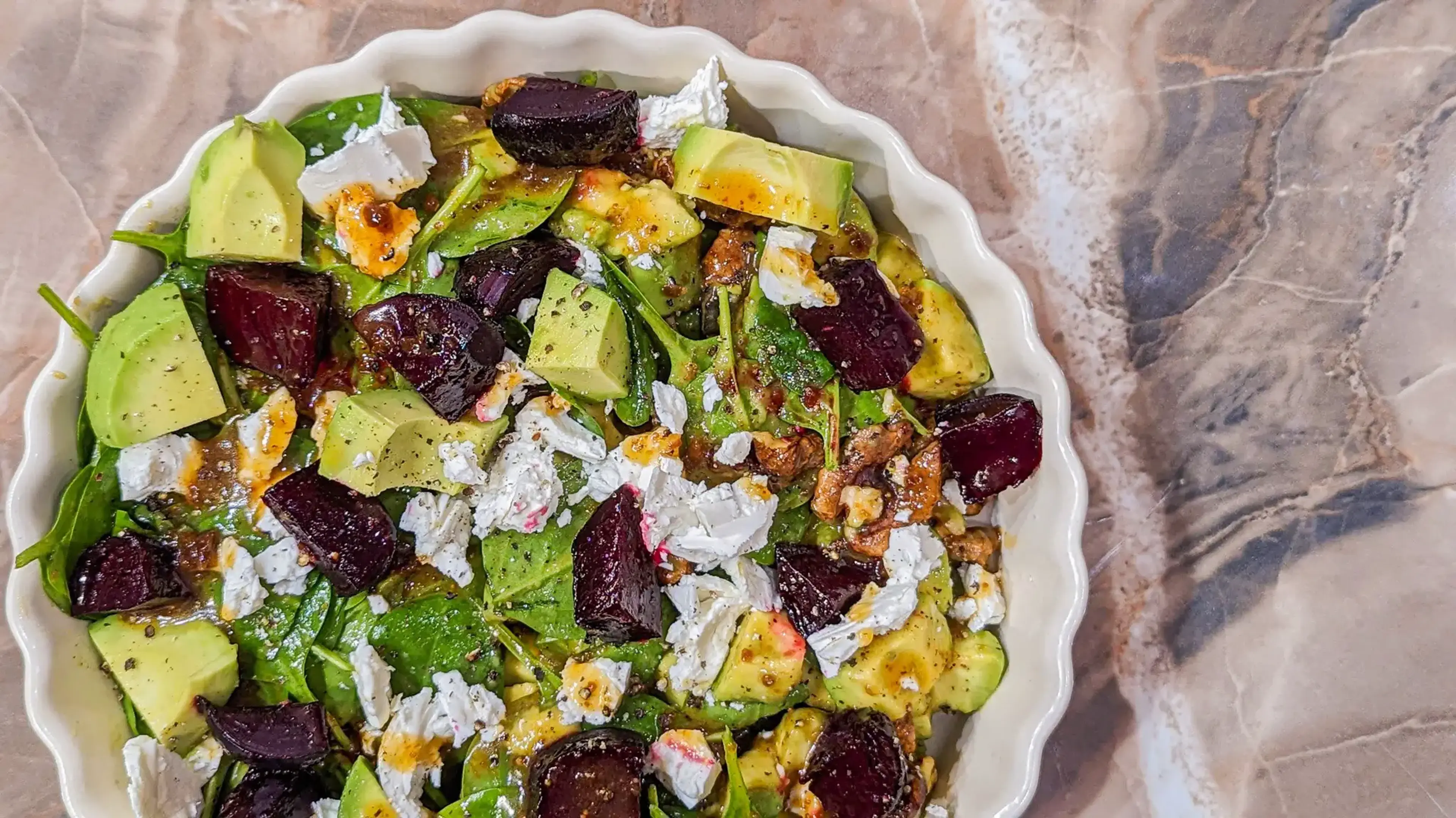 Maple Glazed Beet And Goat Cheese Salad