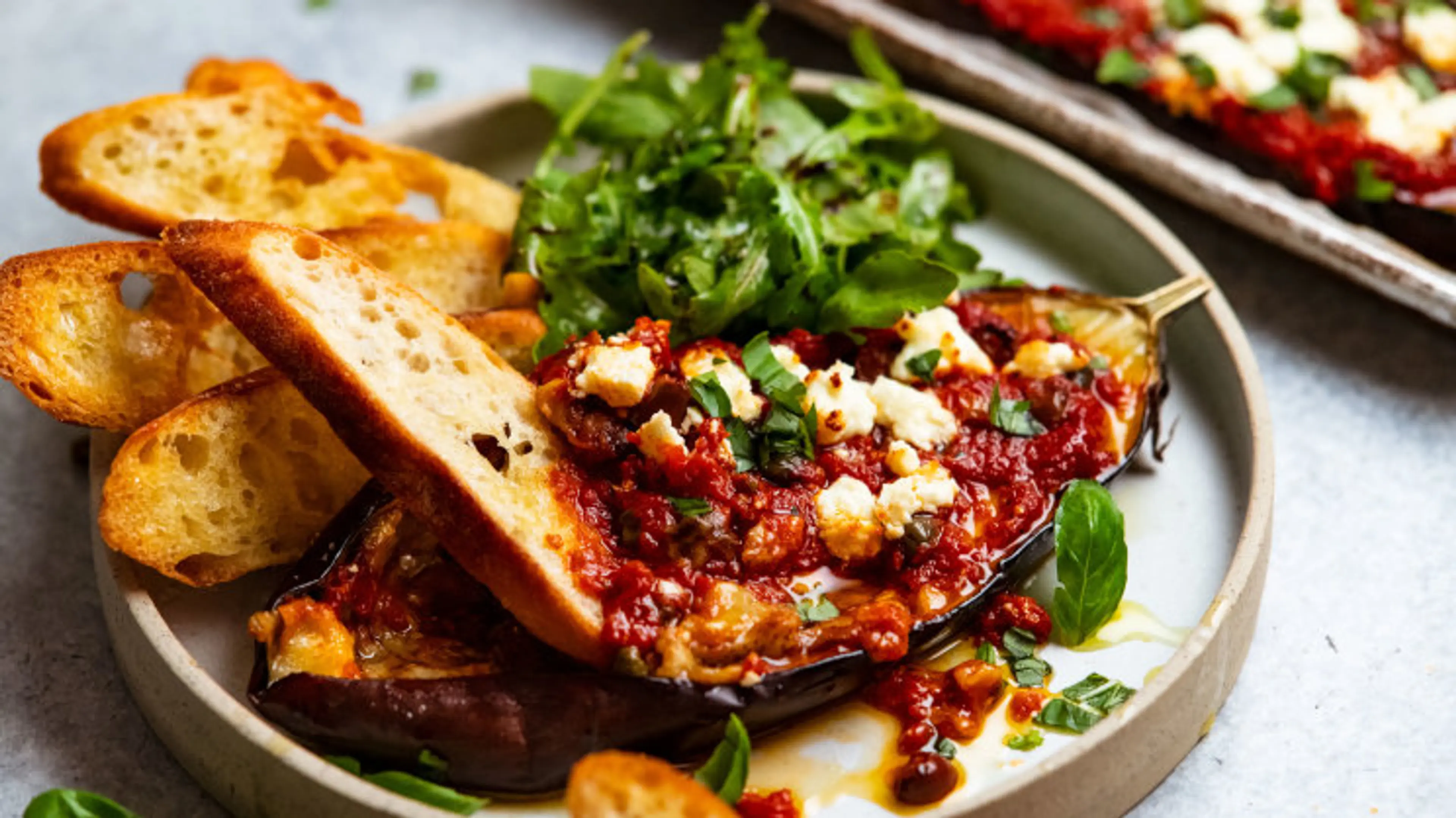 Mediterranean baked eggplant