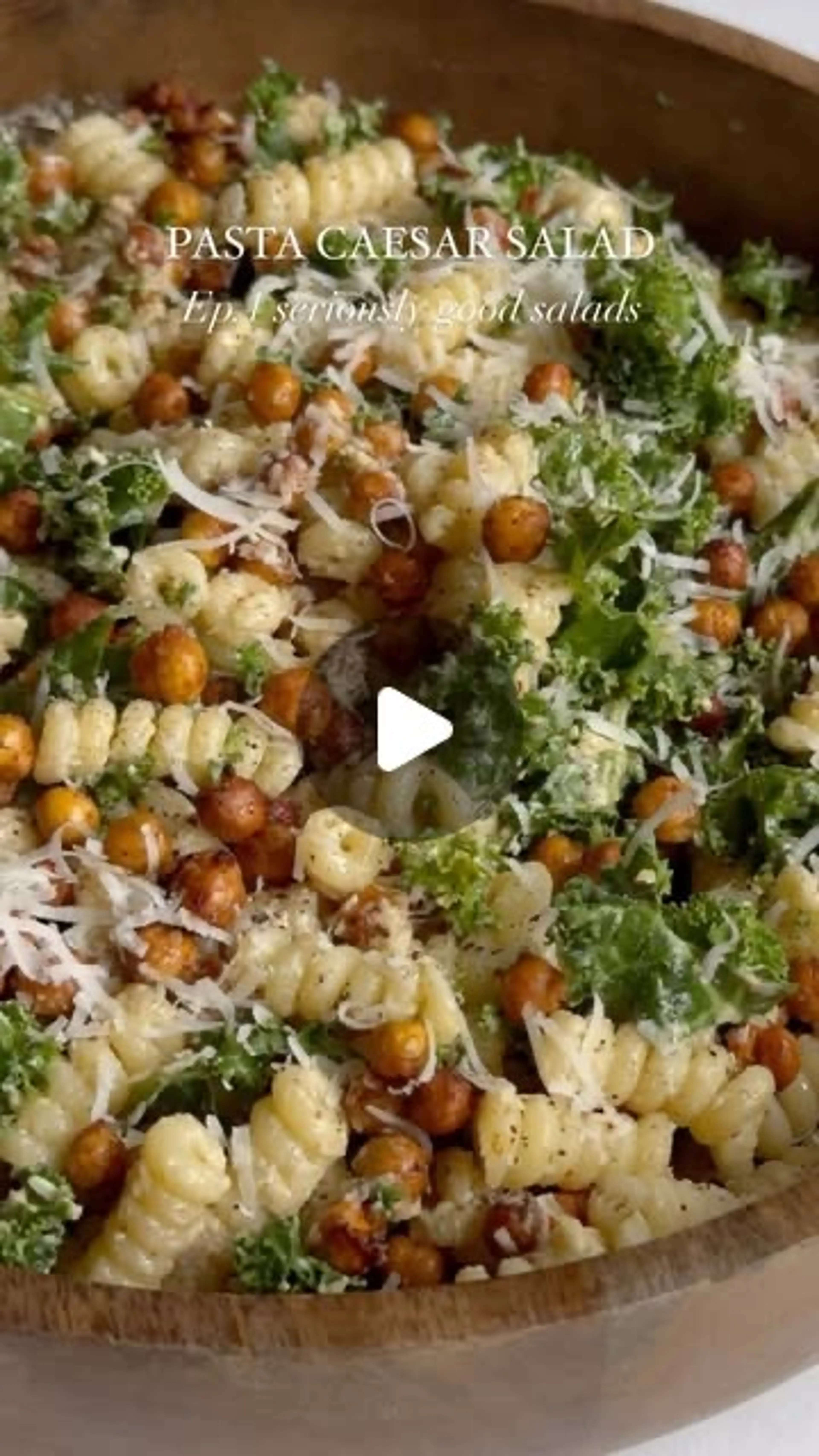 Kale Pasta Caesar Salad
