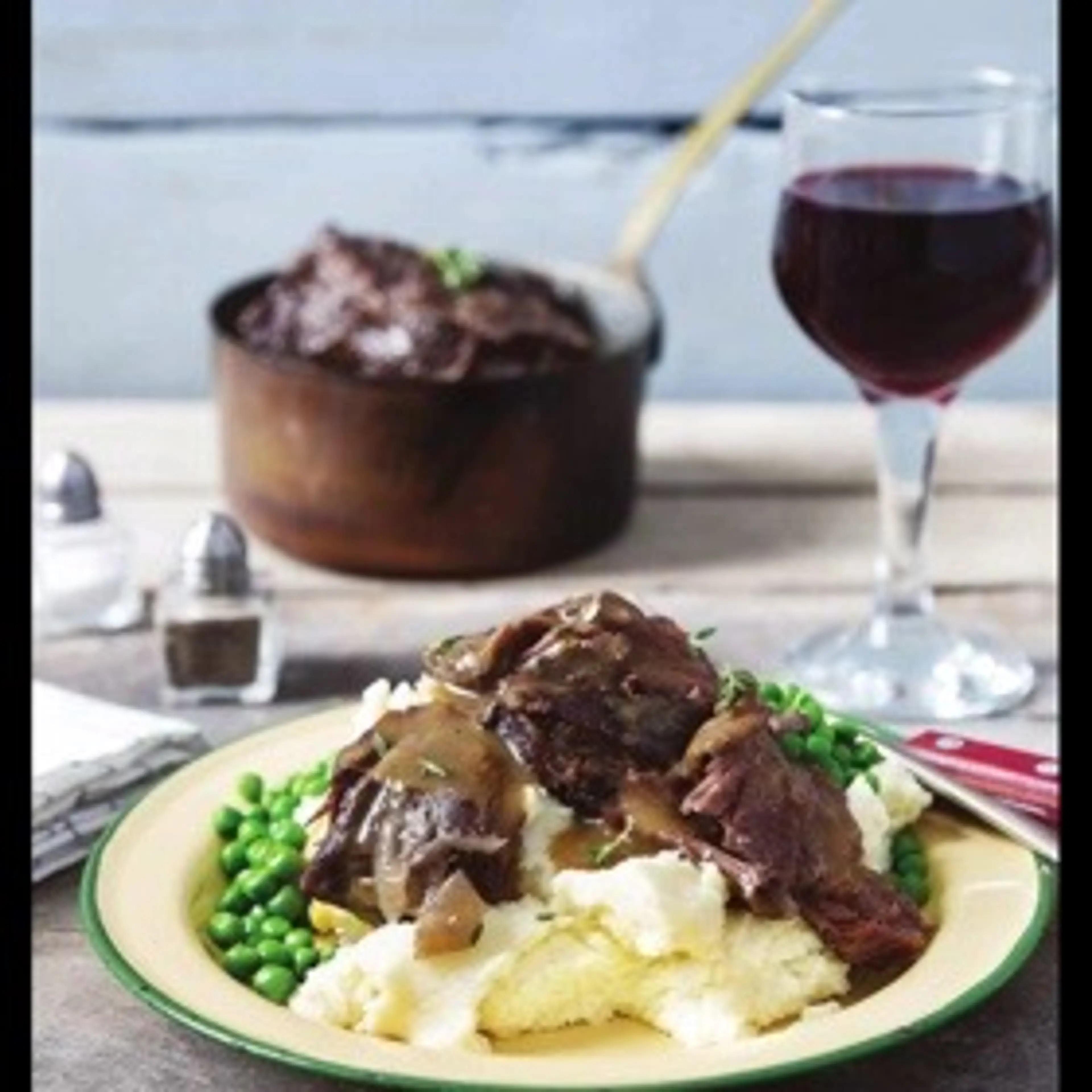 Braised beef cheeks