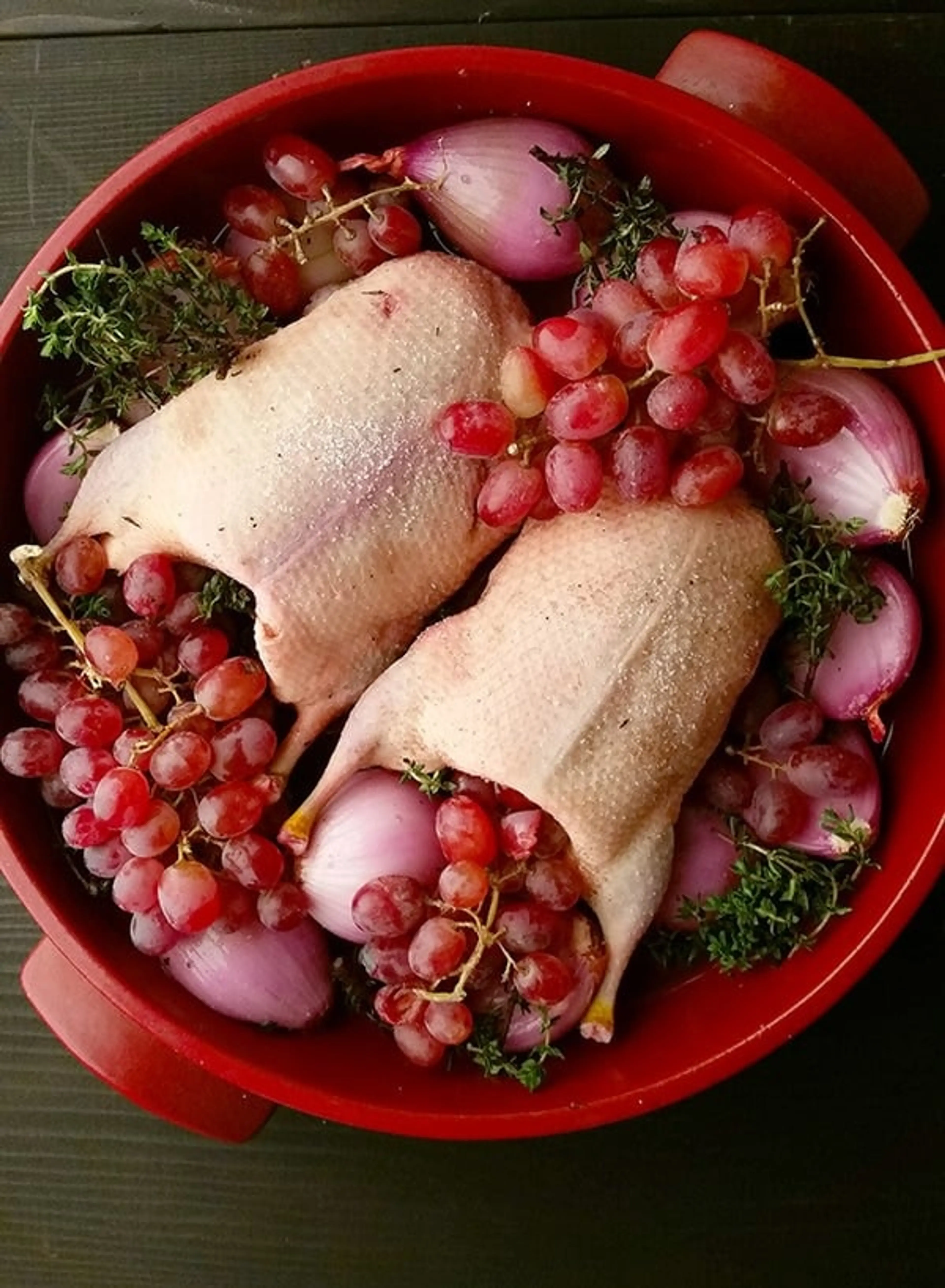 Duck with Grapes