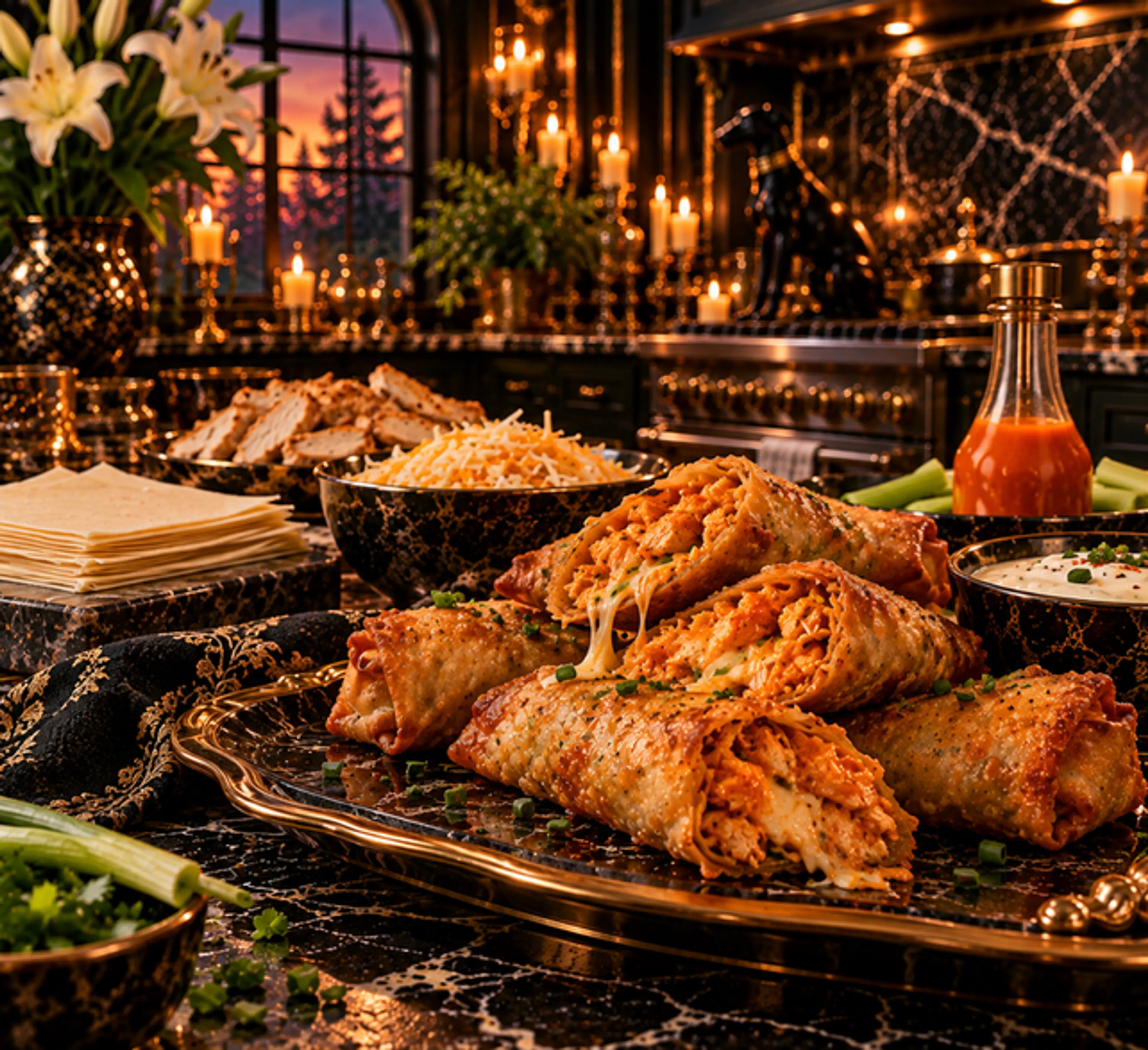 Prue’s Buffalo Chicken Egg Rolls