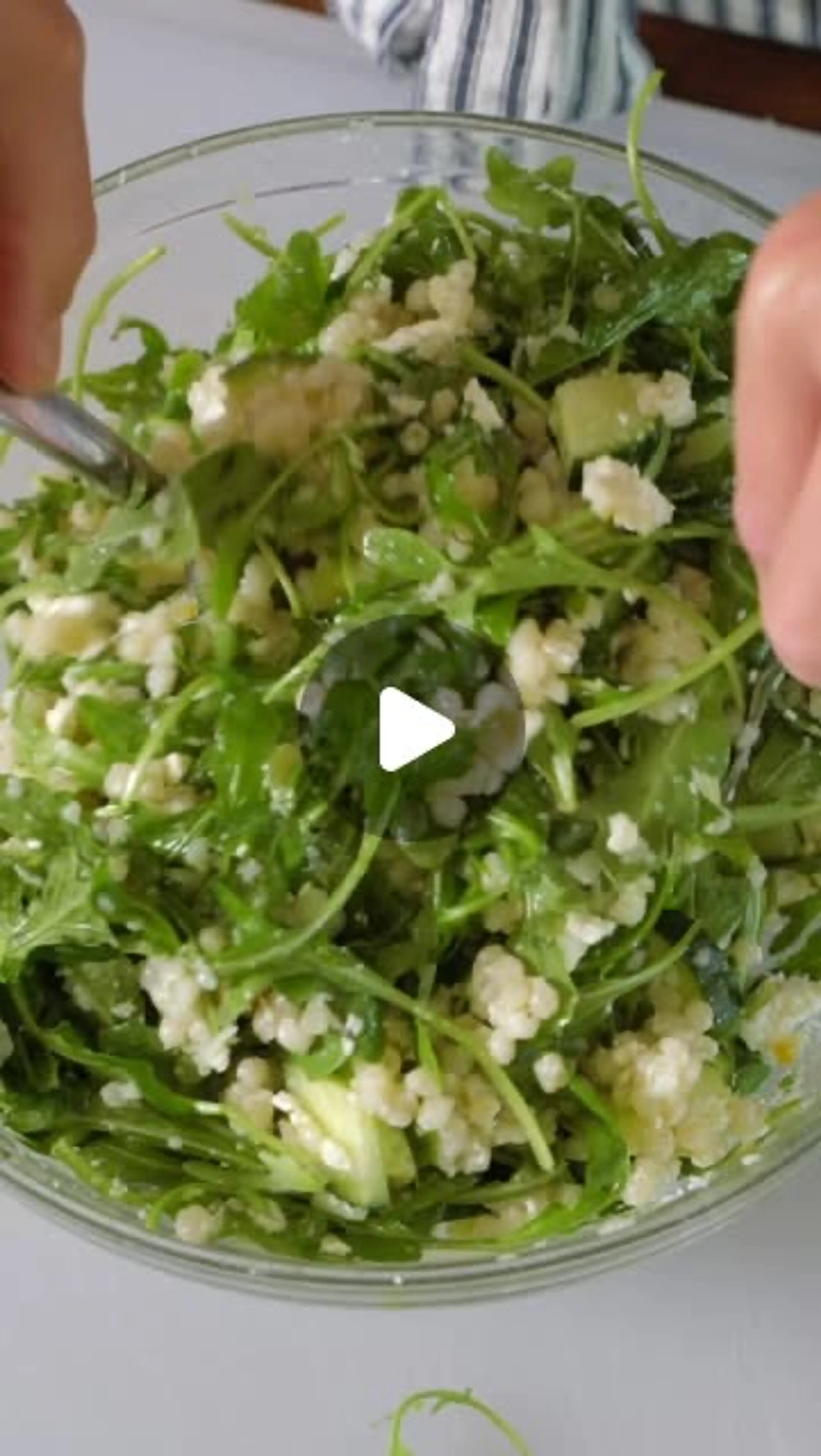Arugula Salad with Couscous & Easy Lemon Vinaigrette