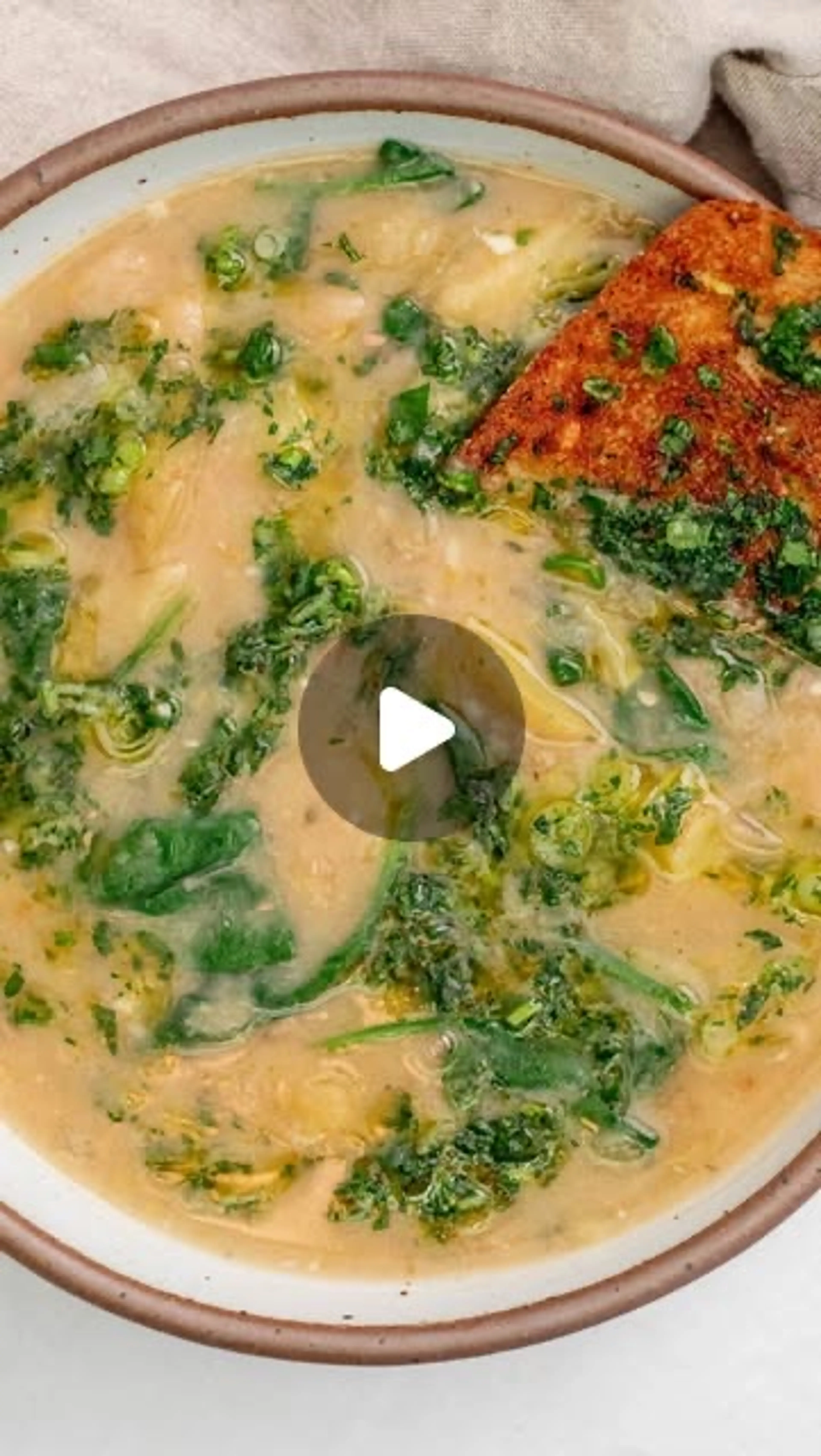 Creamy Potato Leek Soup with a Drizzle of Garlic Scallion Oi