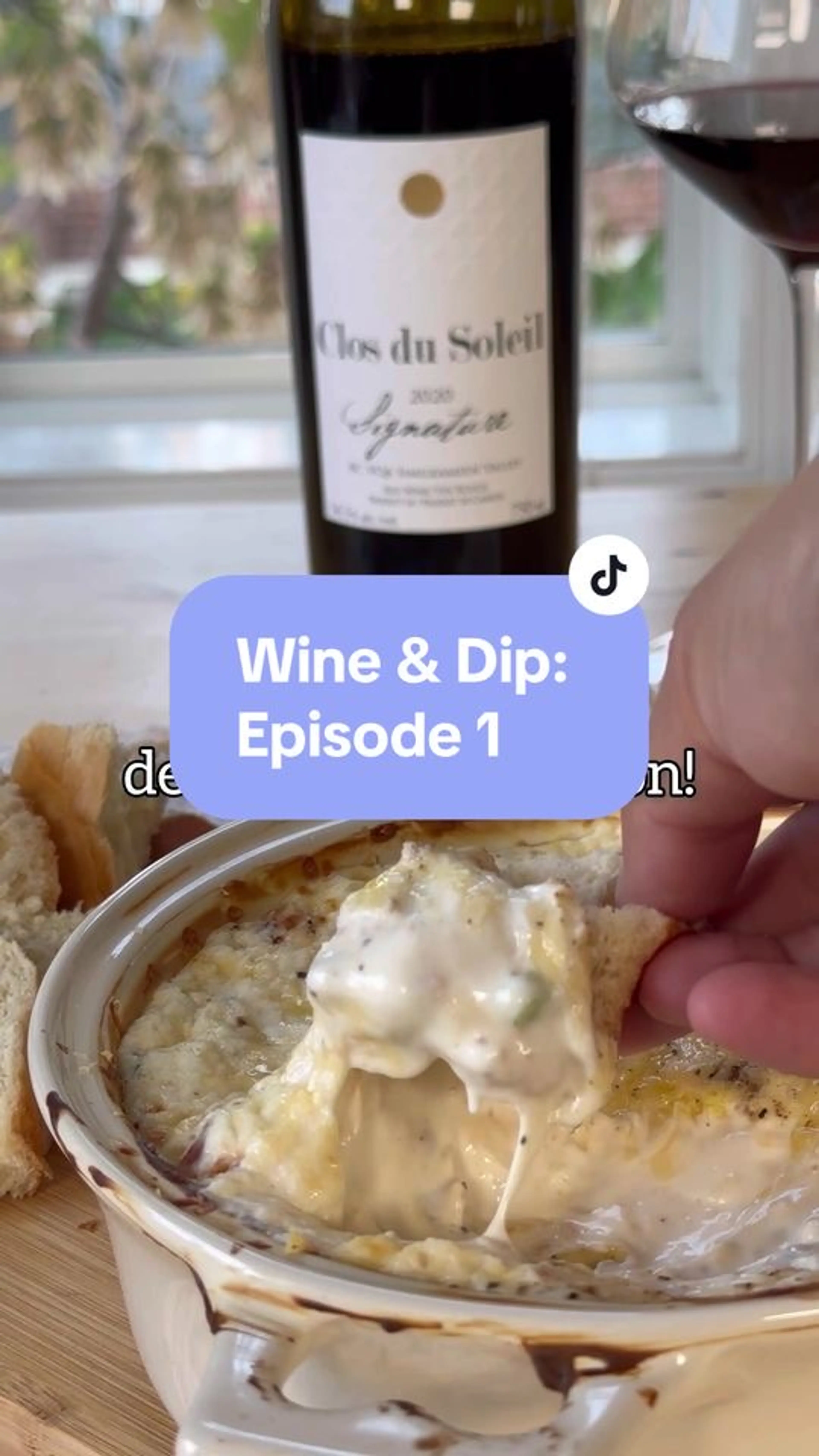 Wine & Dip Episode 1: Hot Gouda & Bacon Dip + Bordeaux Blend