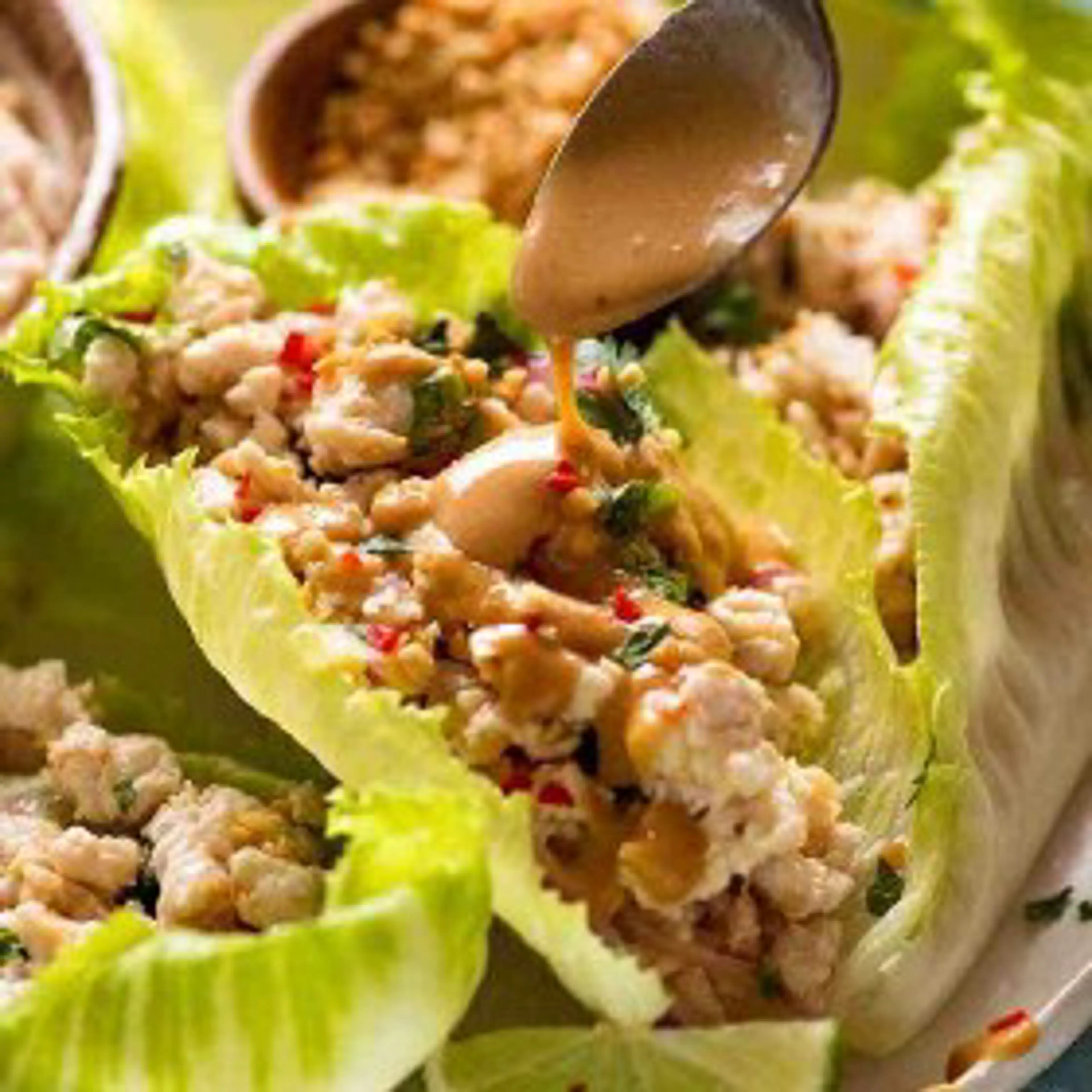 Thai Lettuce Wraps (Larb Gai)