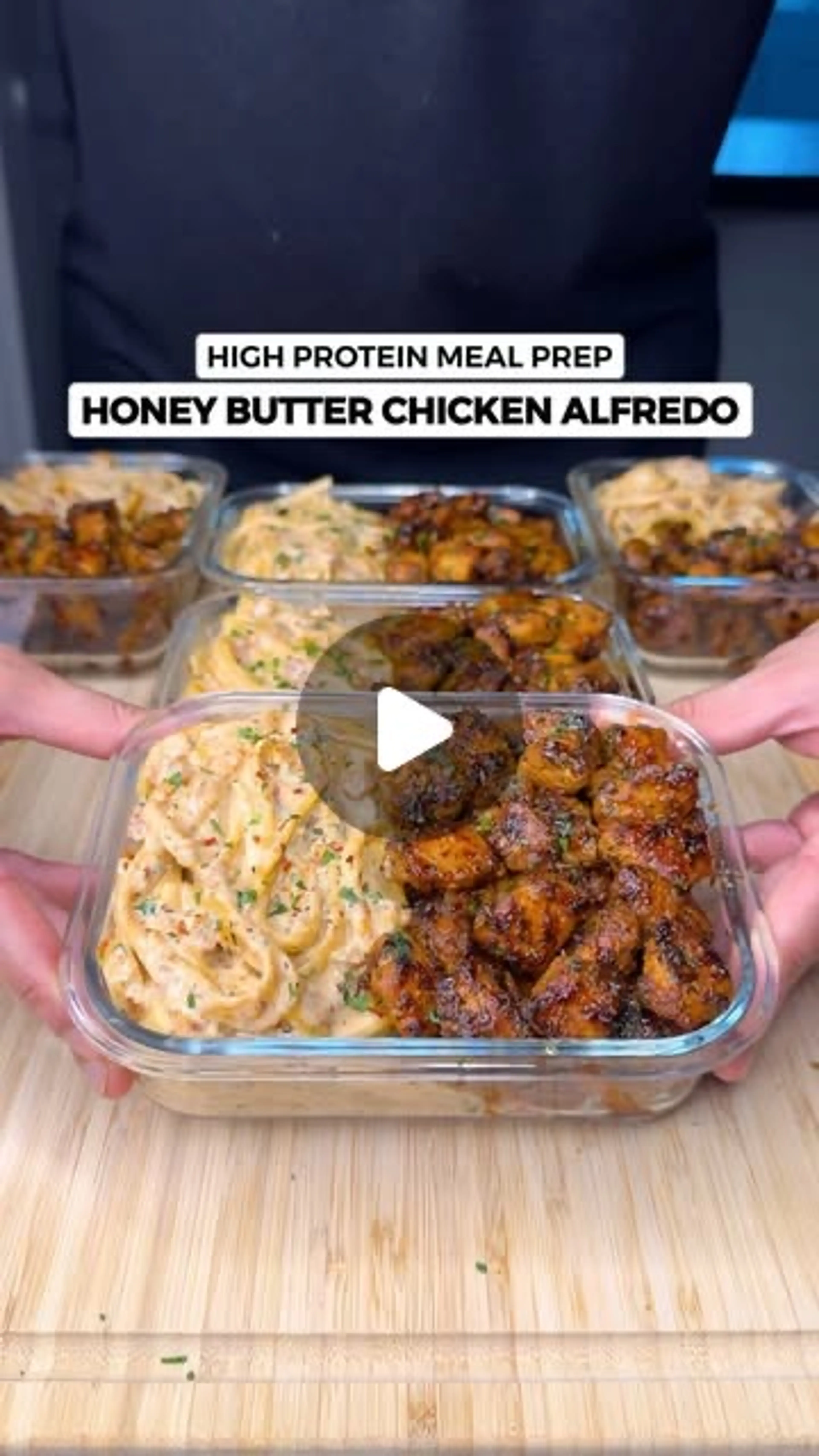 High Protein Honey Butter Chicken Alfredo Pasta