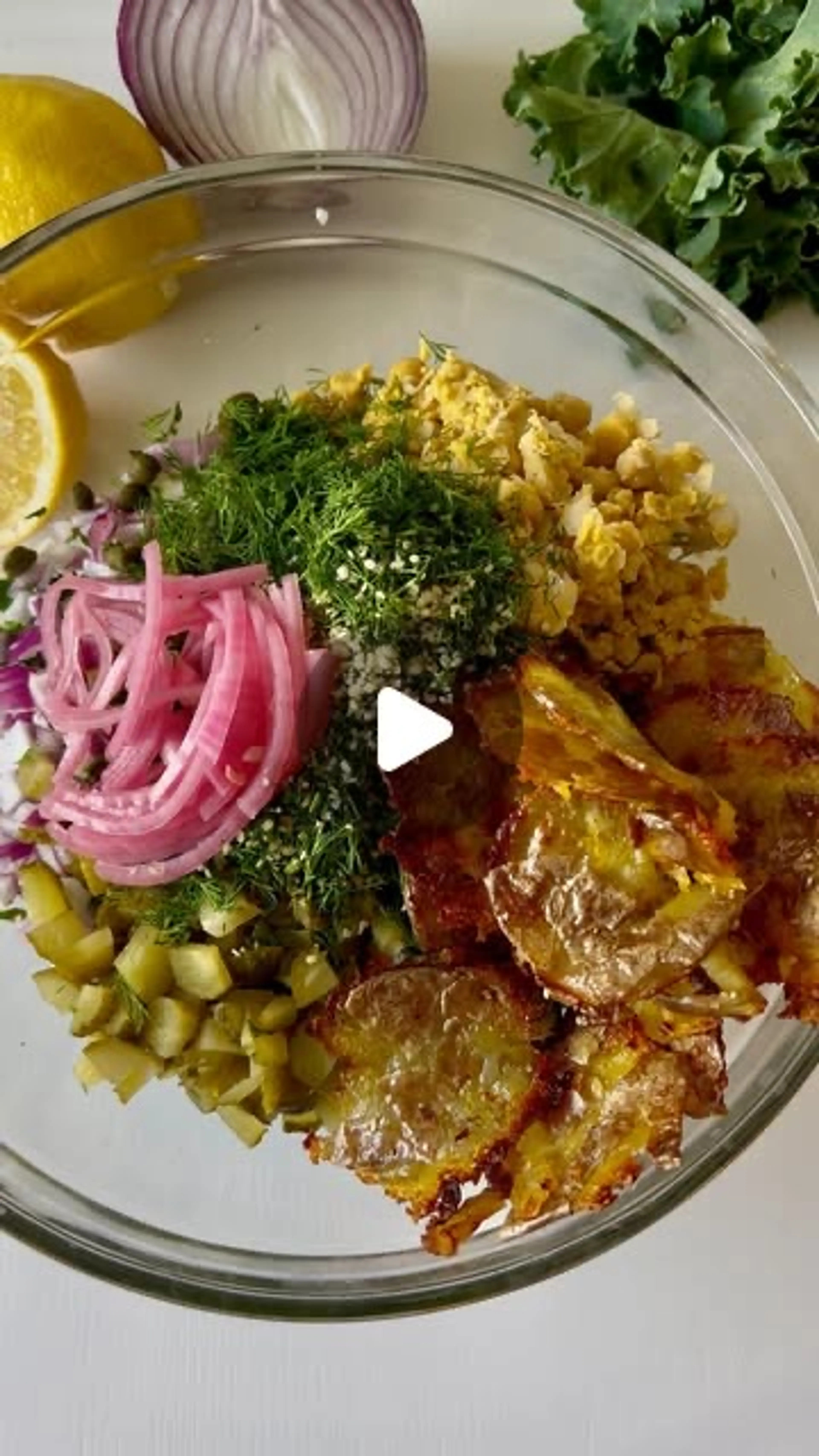 Crispy Smashed Potato Salad