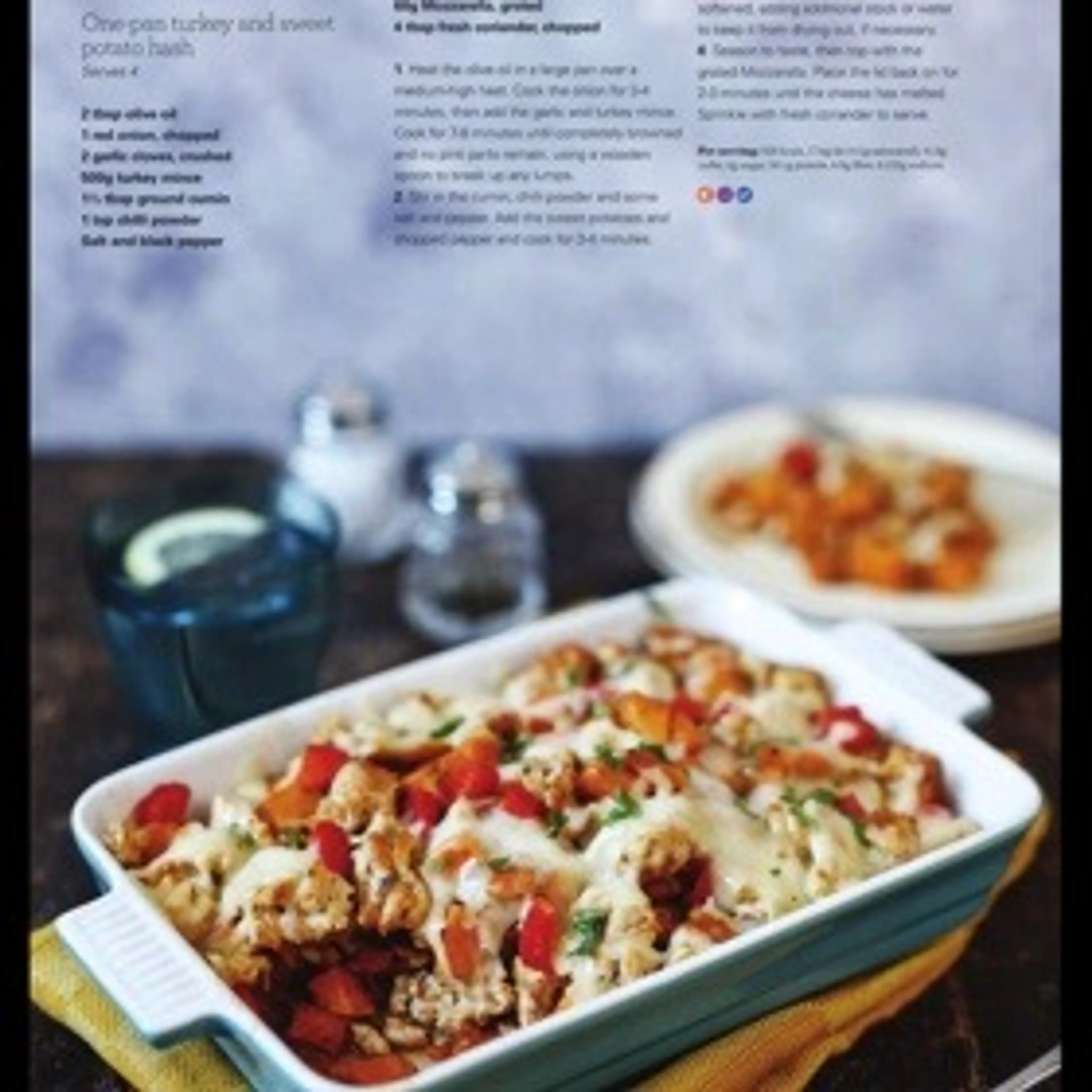 One-pan turkey and sweet potato hash