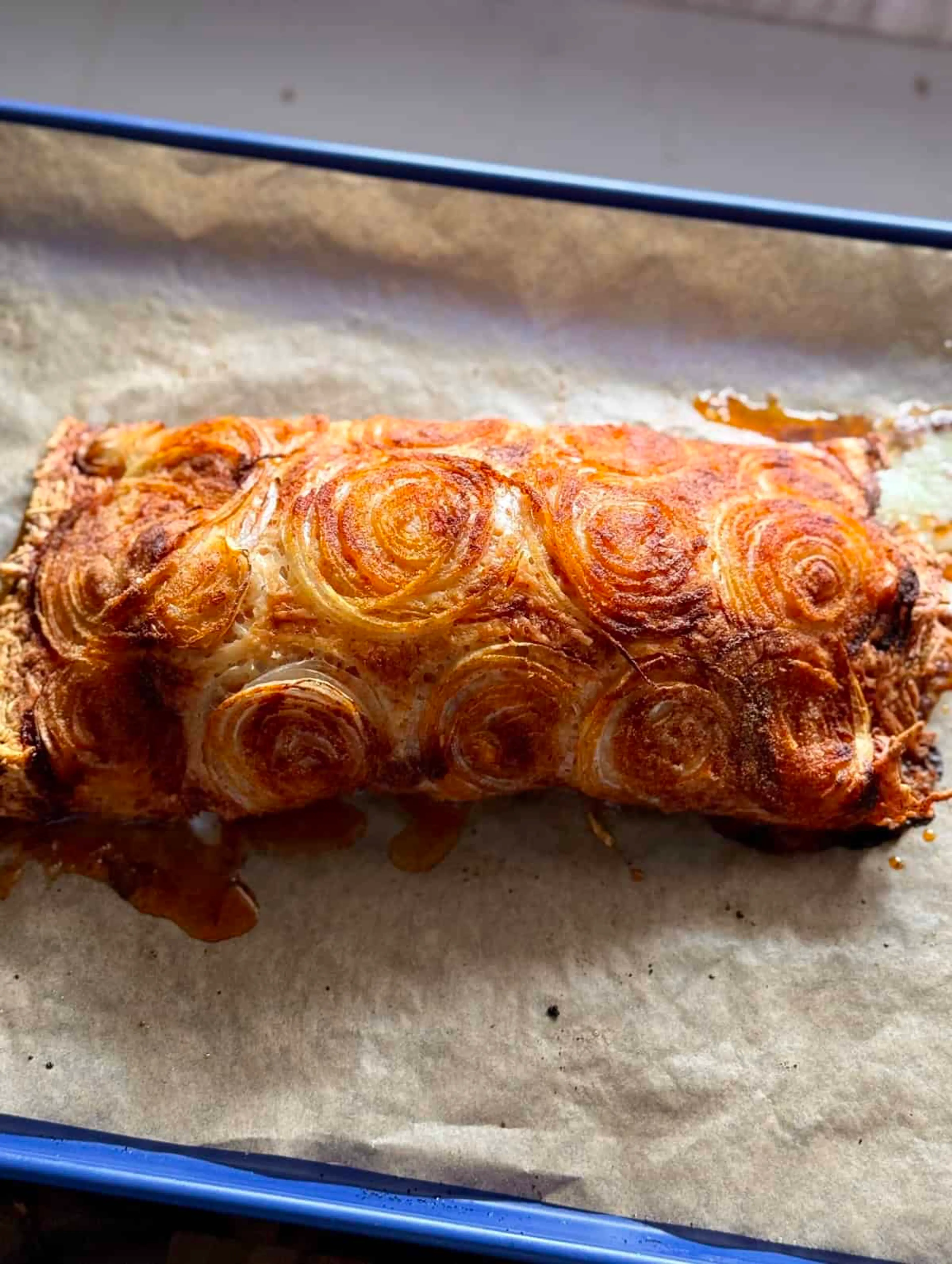 Viral Cheeseburger Onion Ring Roll