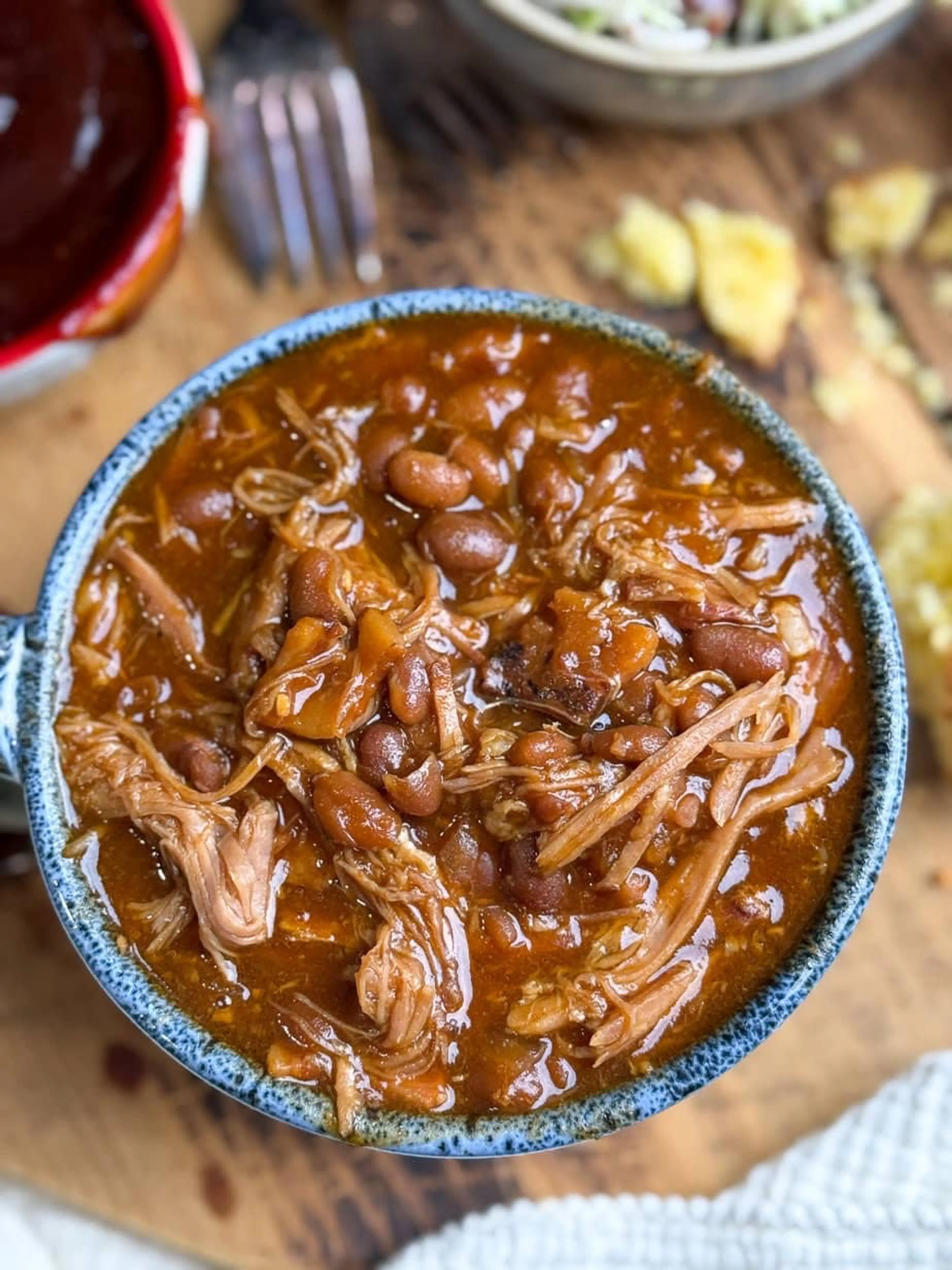 Slow Cooker BBQ Pork and Beans