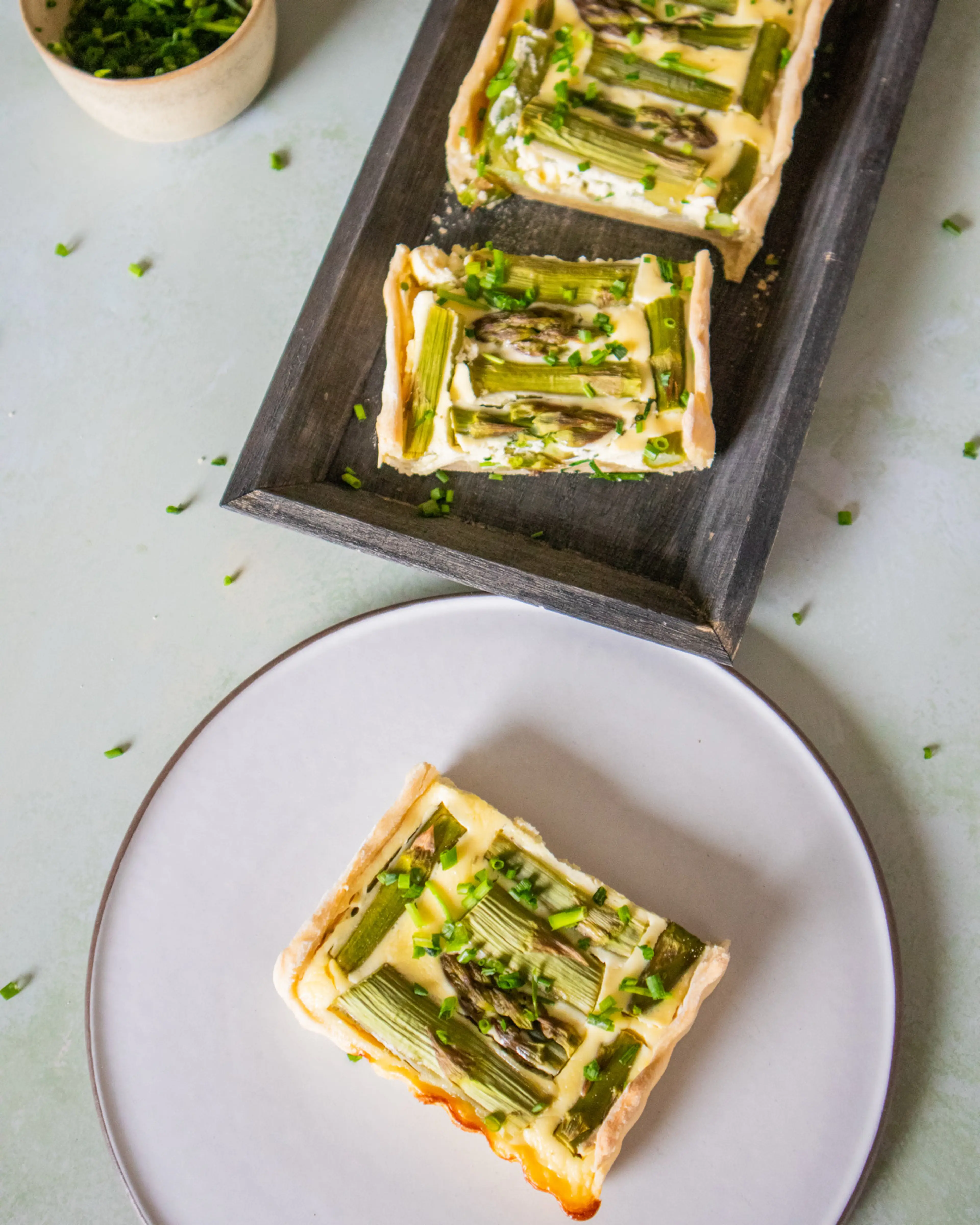 Grüne Spargelquiche