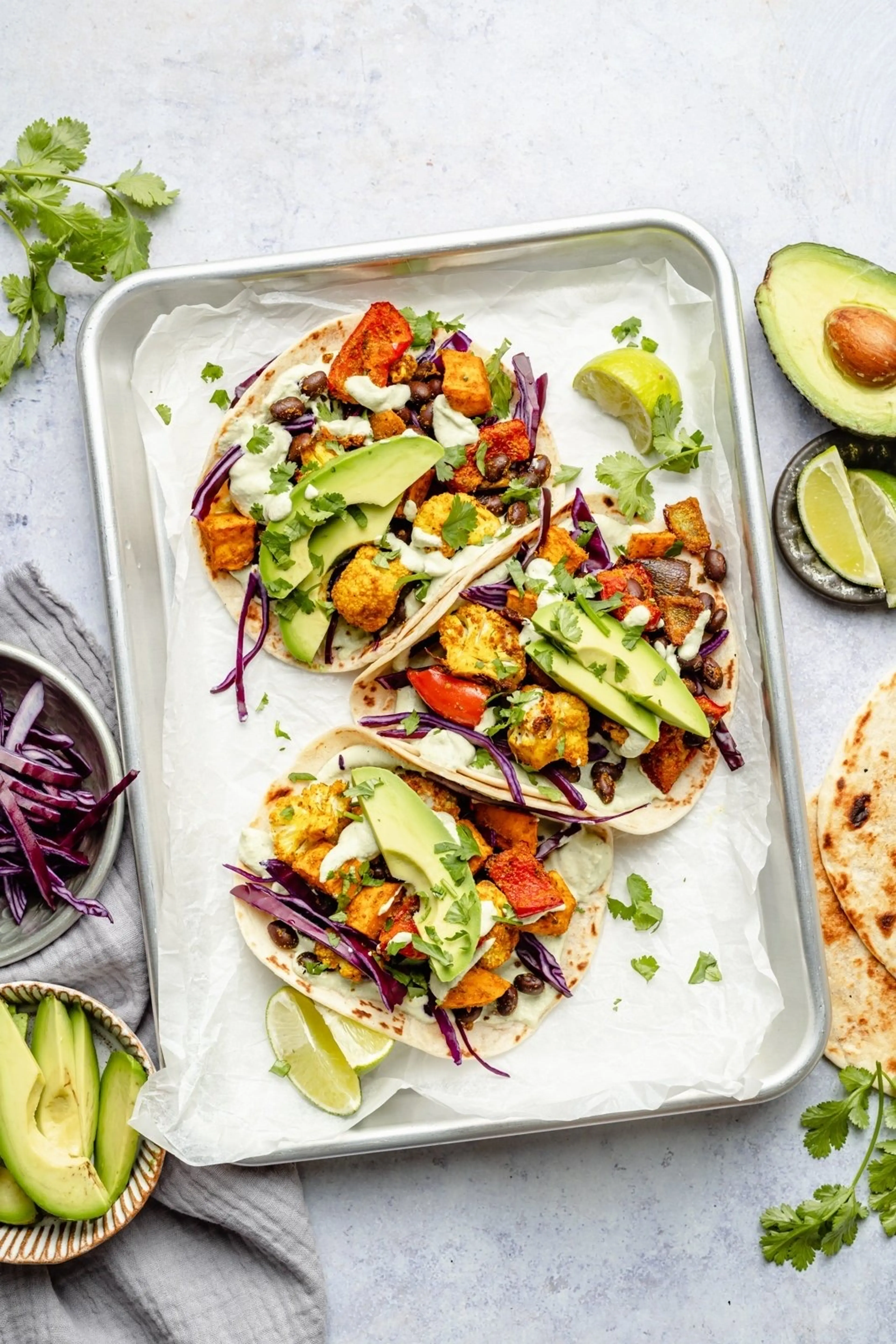 Sheet Pan Roasted Veggie Tacos
