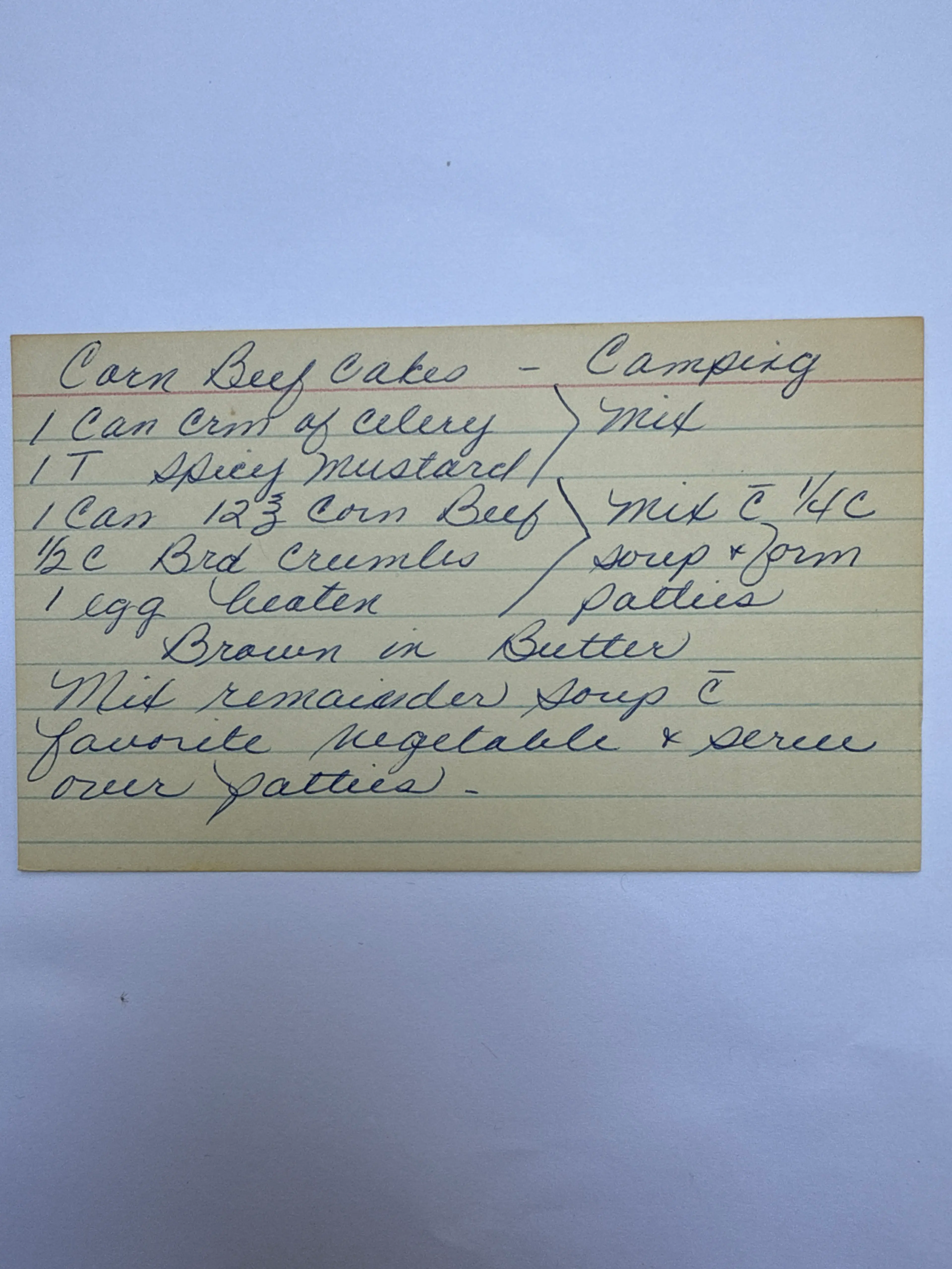 Corned Beef Cakes - Camping