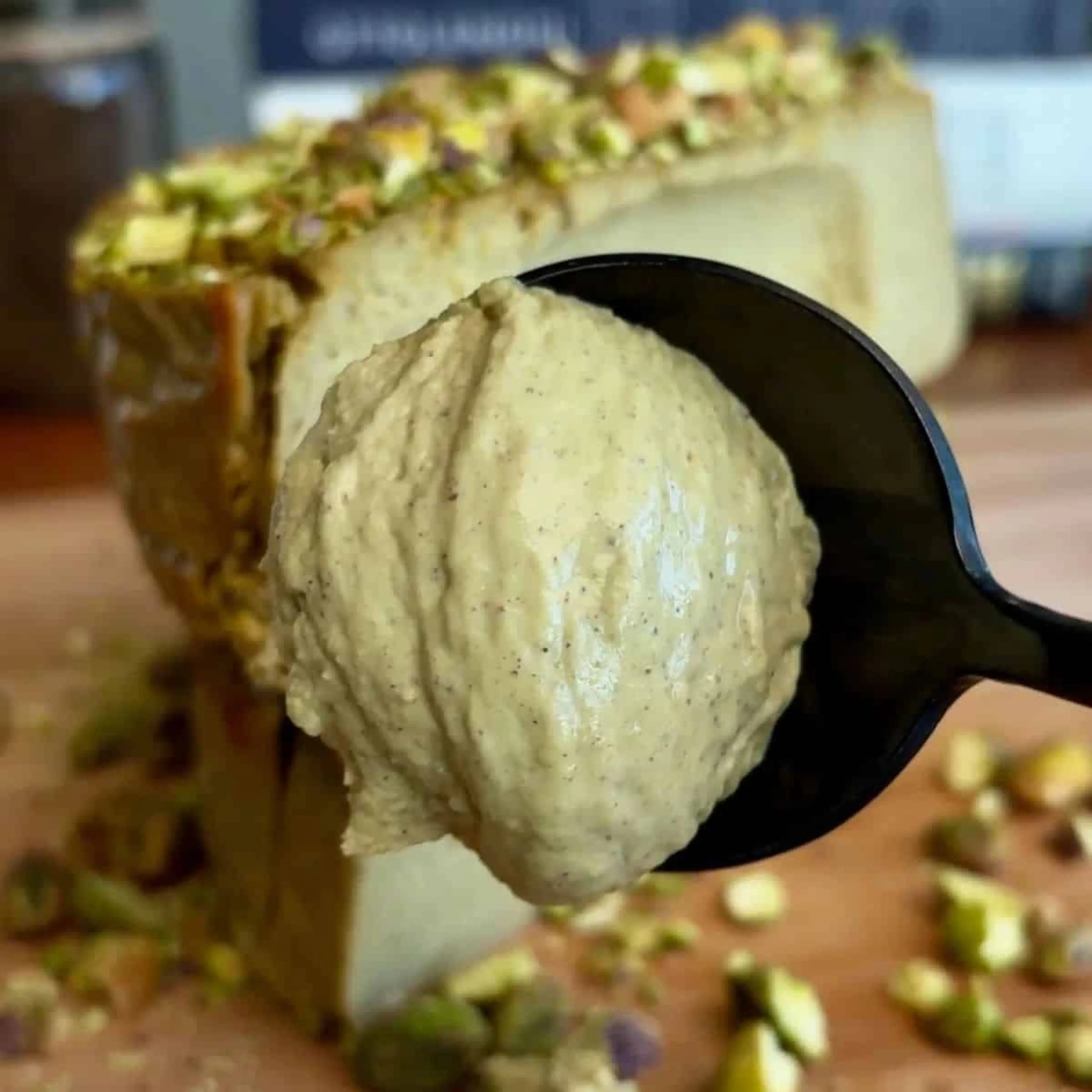 High-Protein Pistachio Cheesecake