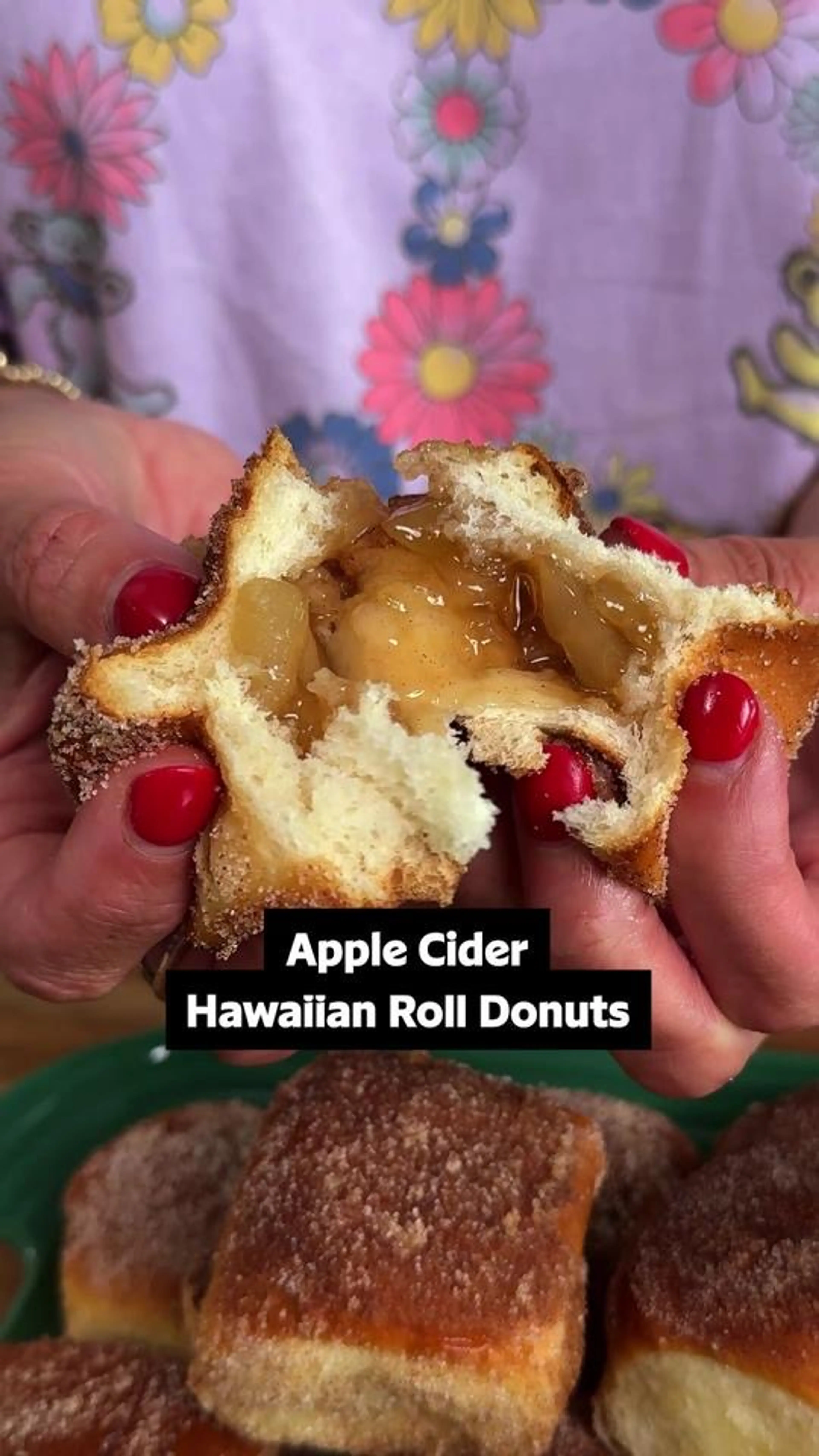 Apple Cider Stuffed Hawaiian Rolls