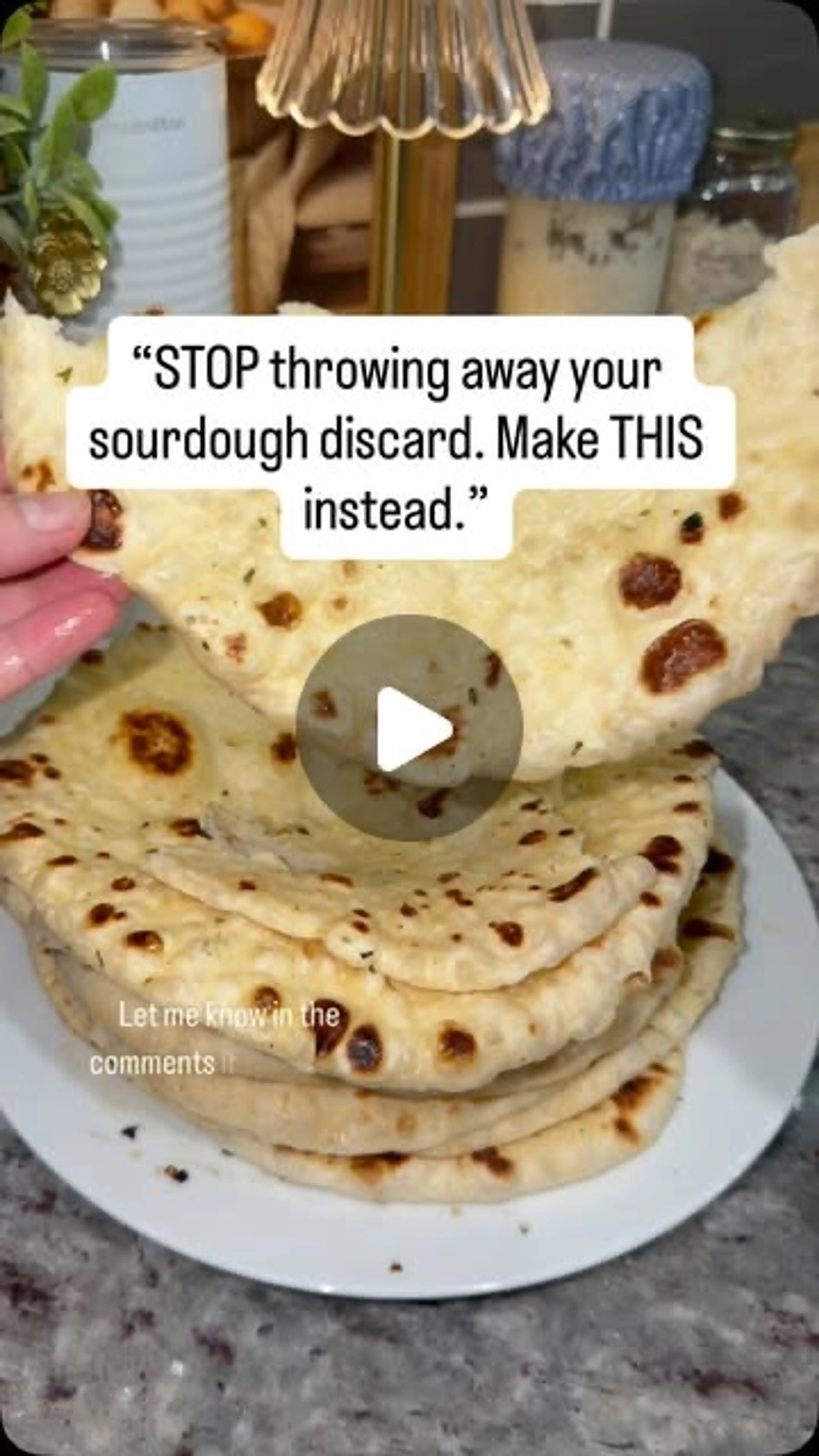 Sourdough Naan Made With Discard