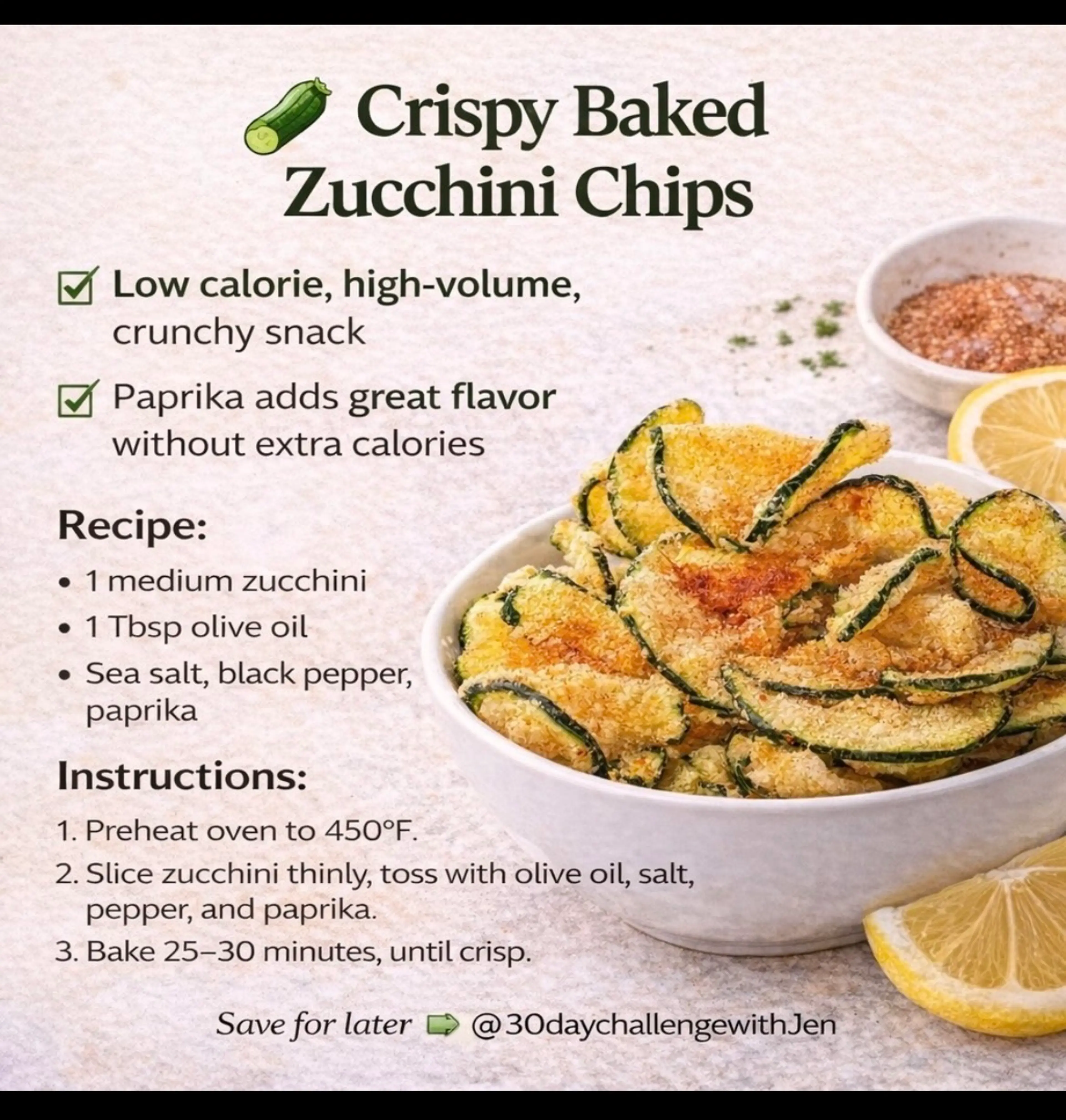 Crispy Baked Zucchini Chips