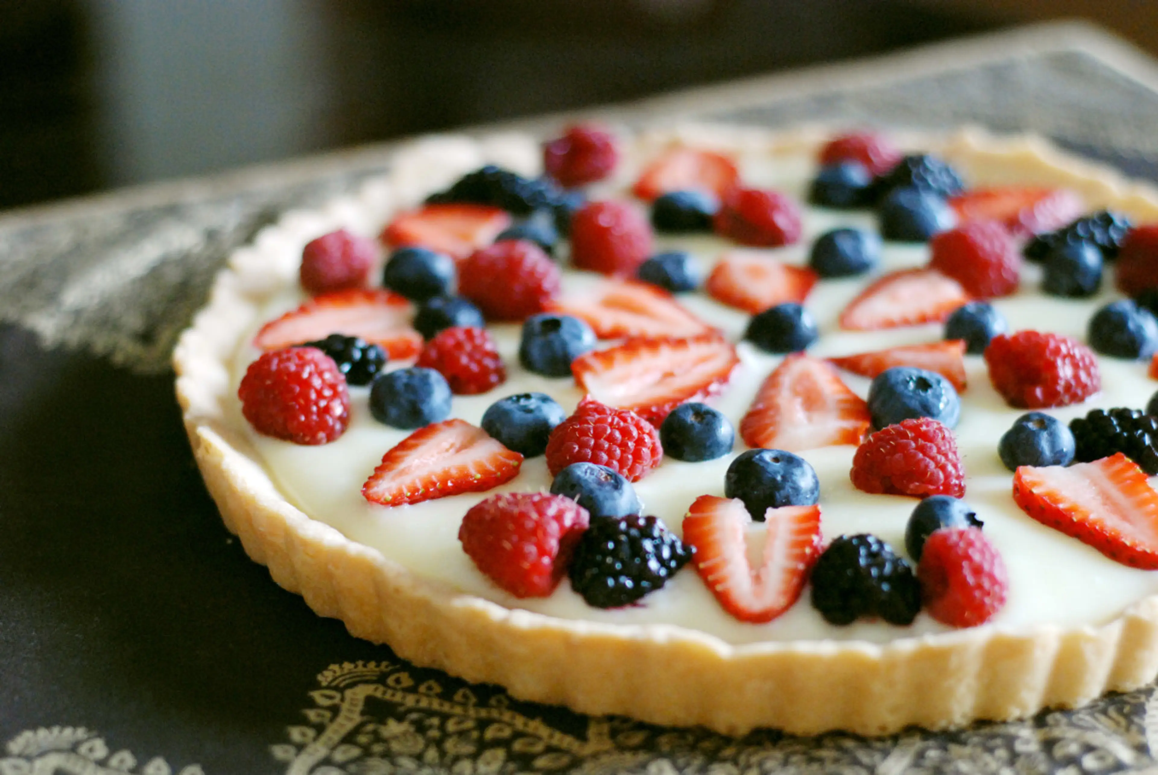 Five Star White Chocolate Fruit Tart