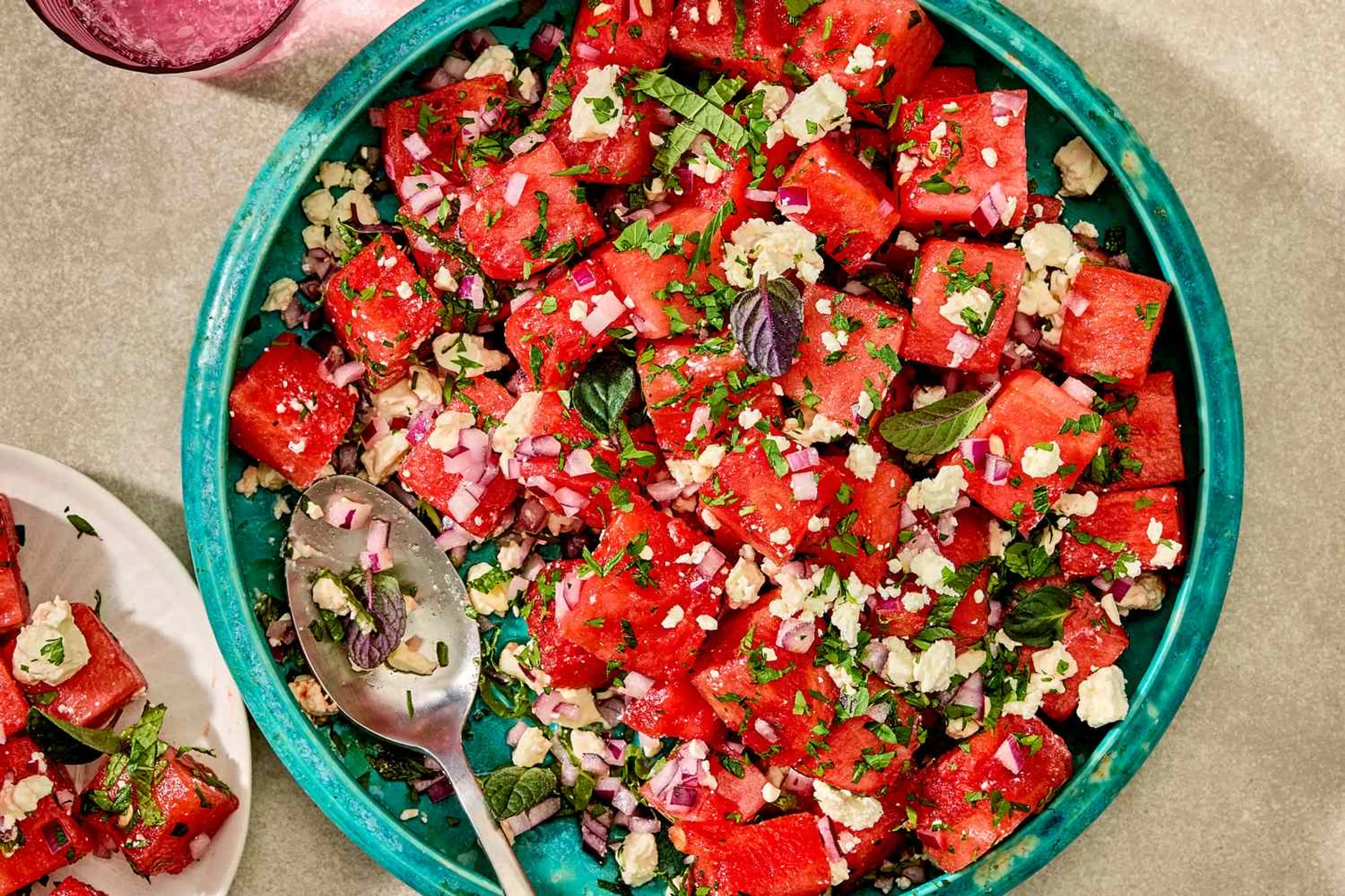 Watermelon Feta Salad with Mint