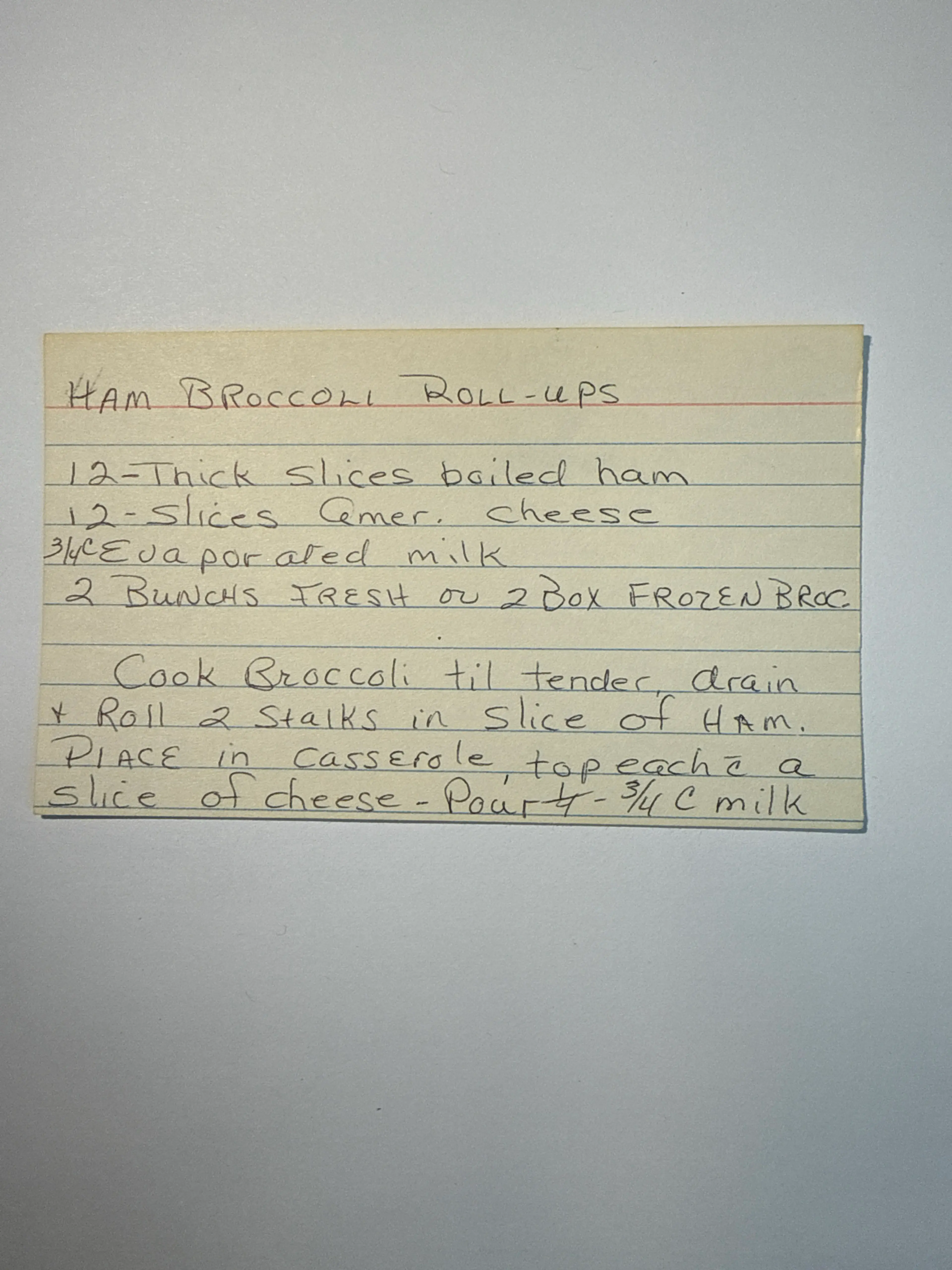 Ham Broccoli Roll-ups