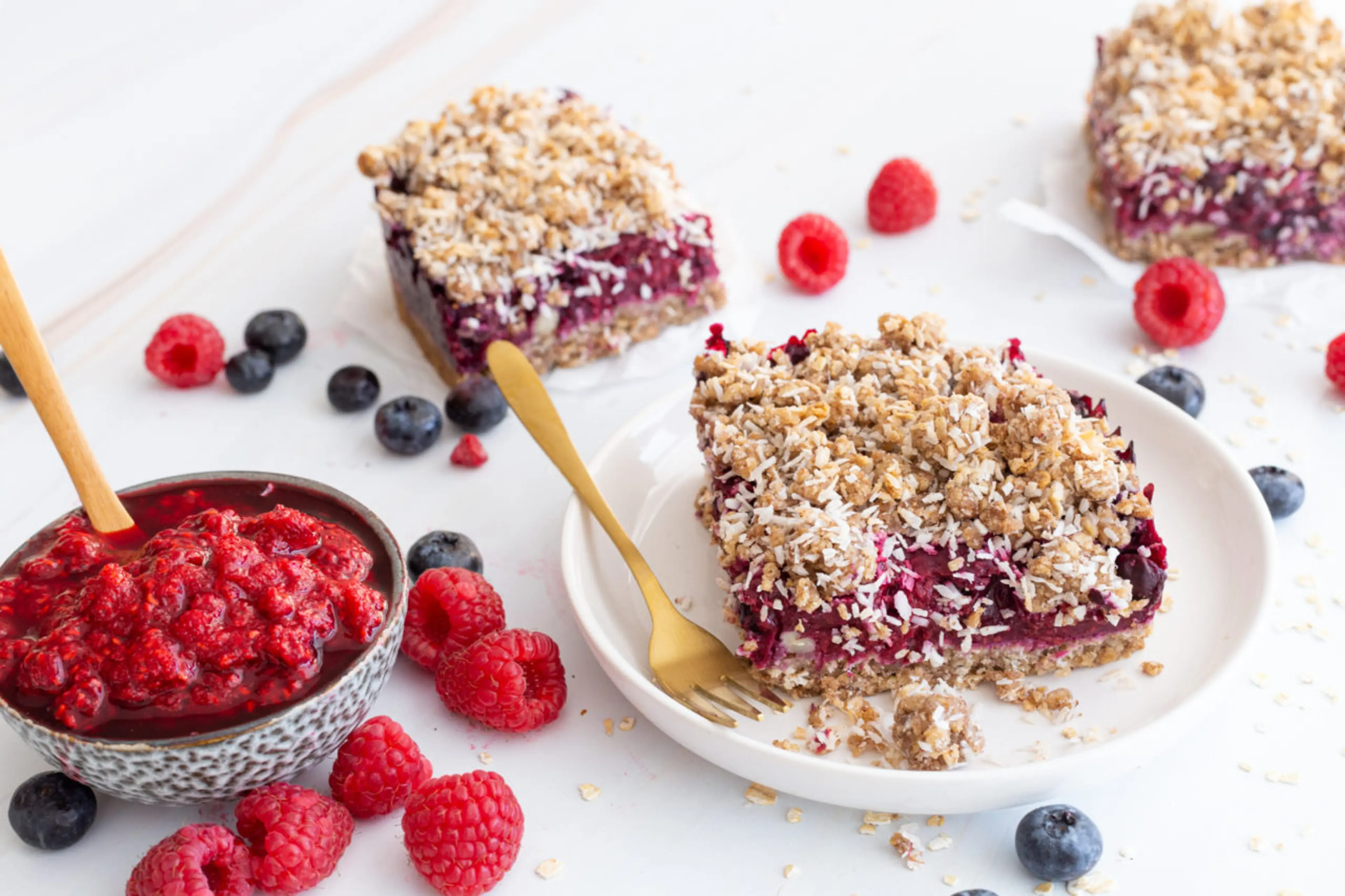 Bosvruchten Crumble Bars