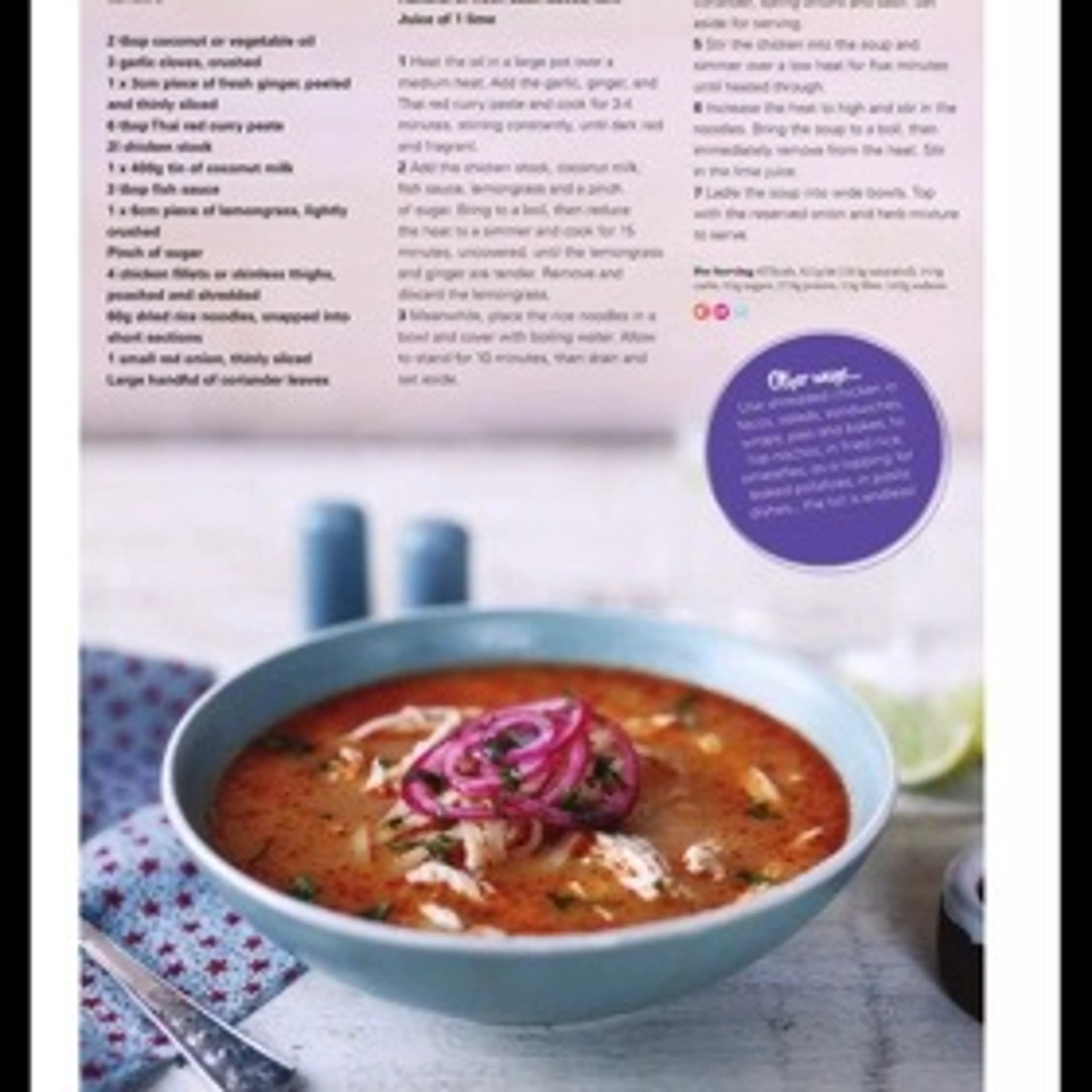 Red curry chicken soup