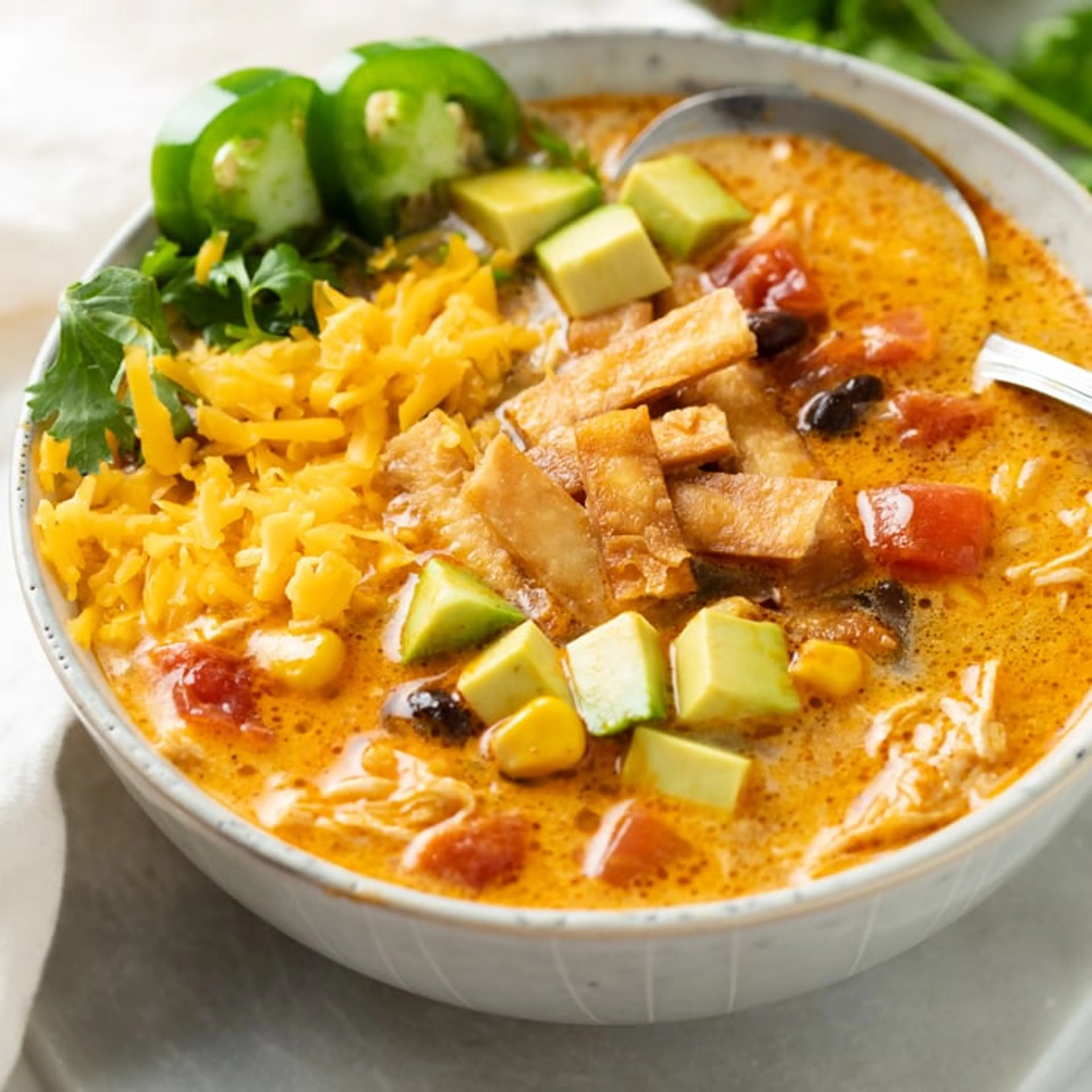 Creamy Chicken Tortilla Soup