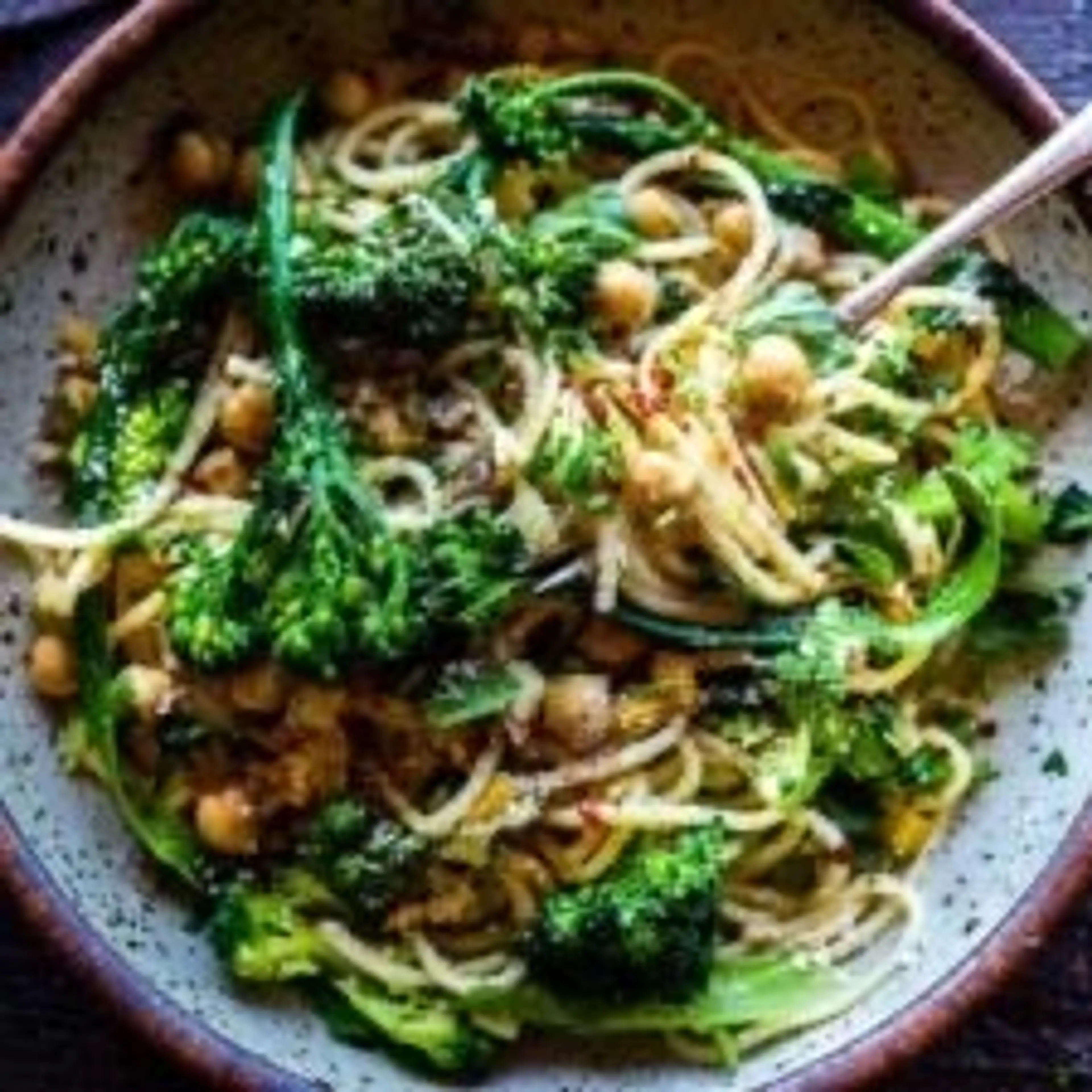 Pasta with Broccolini, Preserved Lemon and Chickpeas