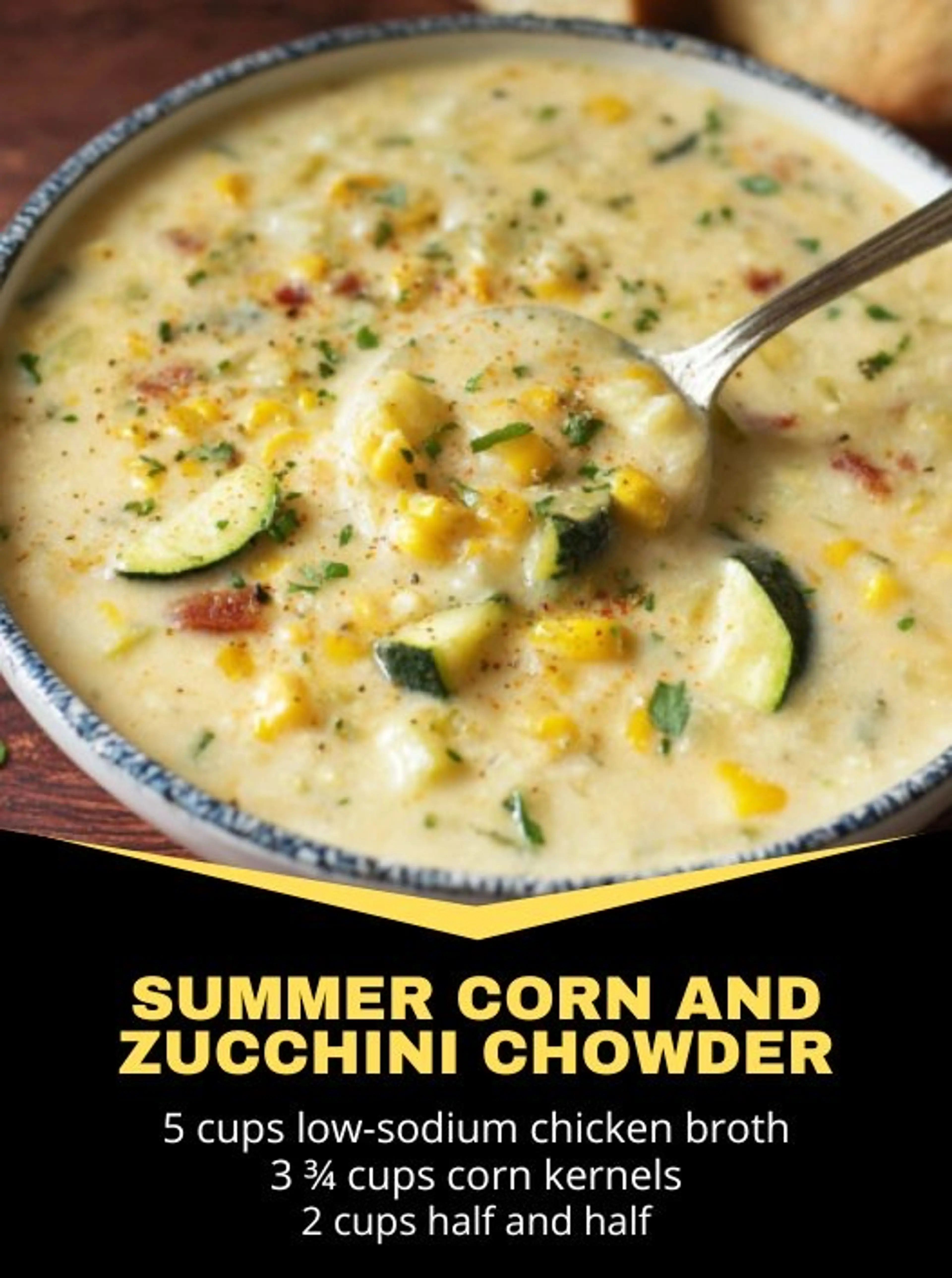Creamy Corn & Zucchini Chowder That Tastes Like Summer in a